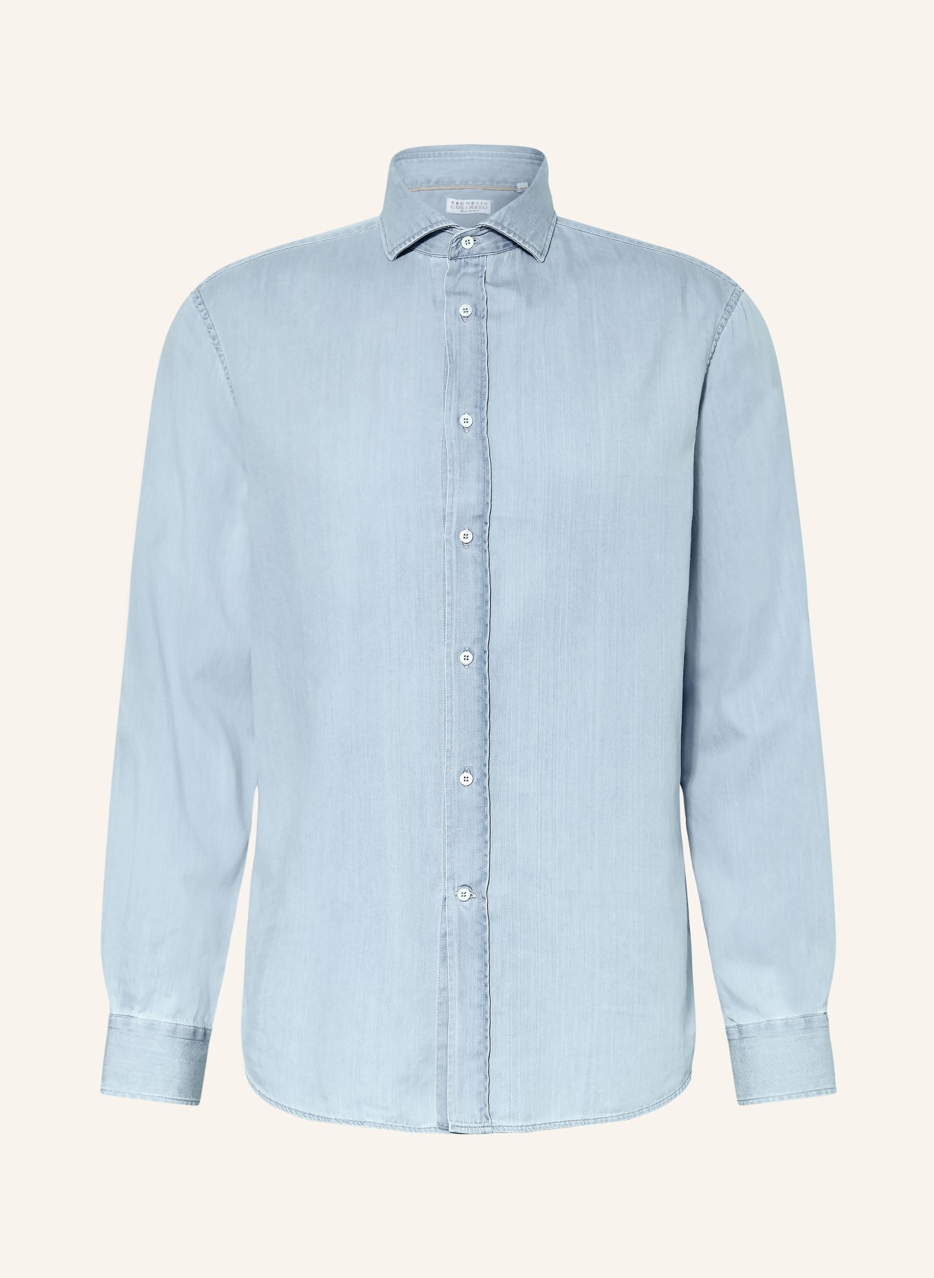 BRUNELLO CUCINELLI Jeanshemd Comfort Fit: LICHTBLAUW