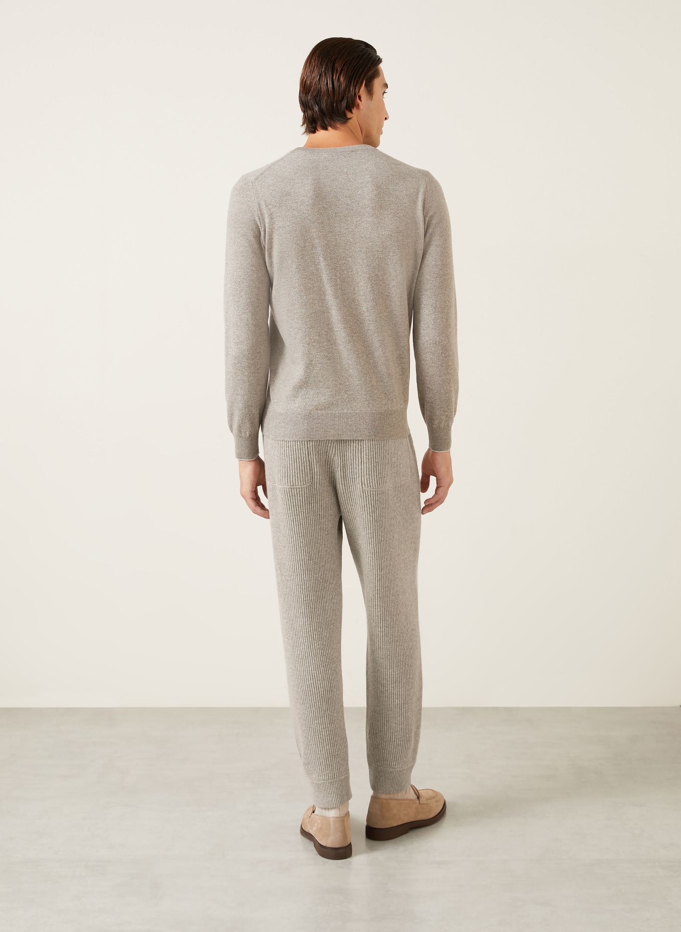 BRUNELLO CUCINELLI Strickhose aus Cashmere: GRAU