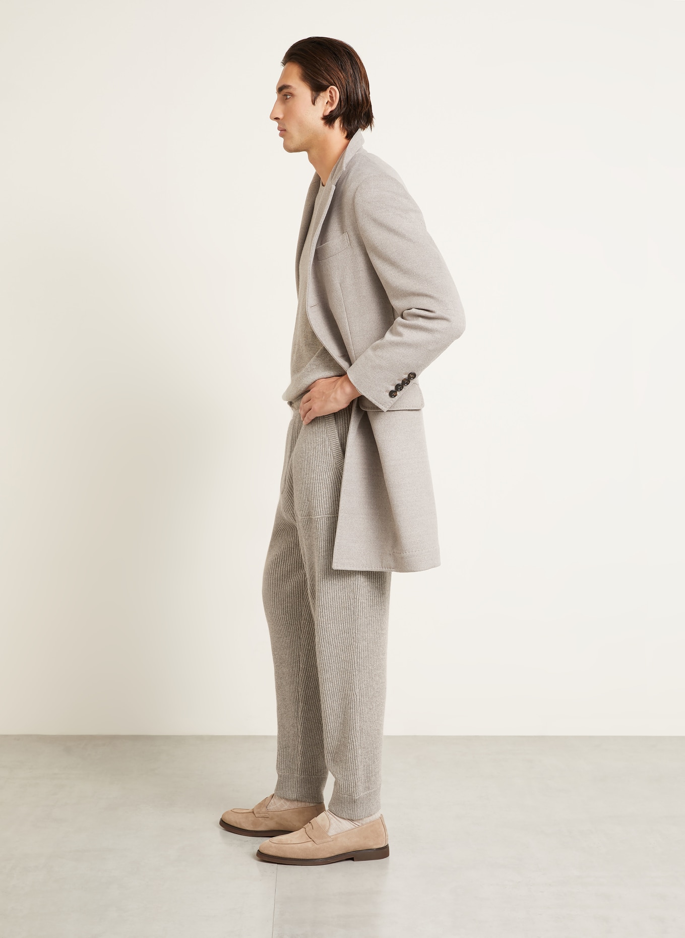 BRUNELLO CUCINELLI Strickhose aus Cashmere: GRAU