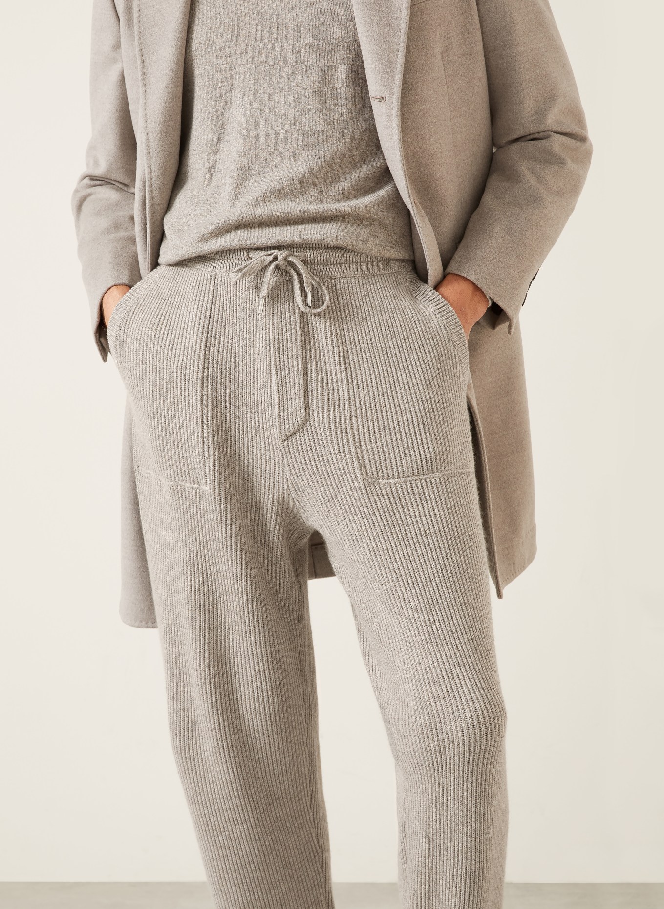 BRUNELLO CUCINELLI Strickhose aus Cashmere: GRAU