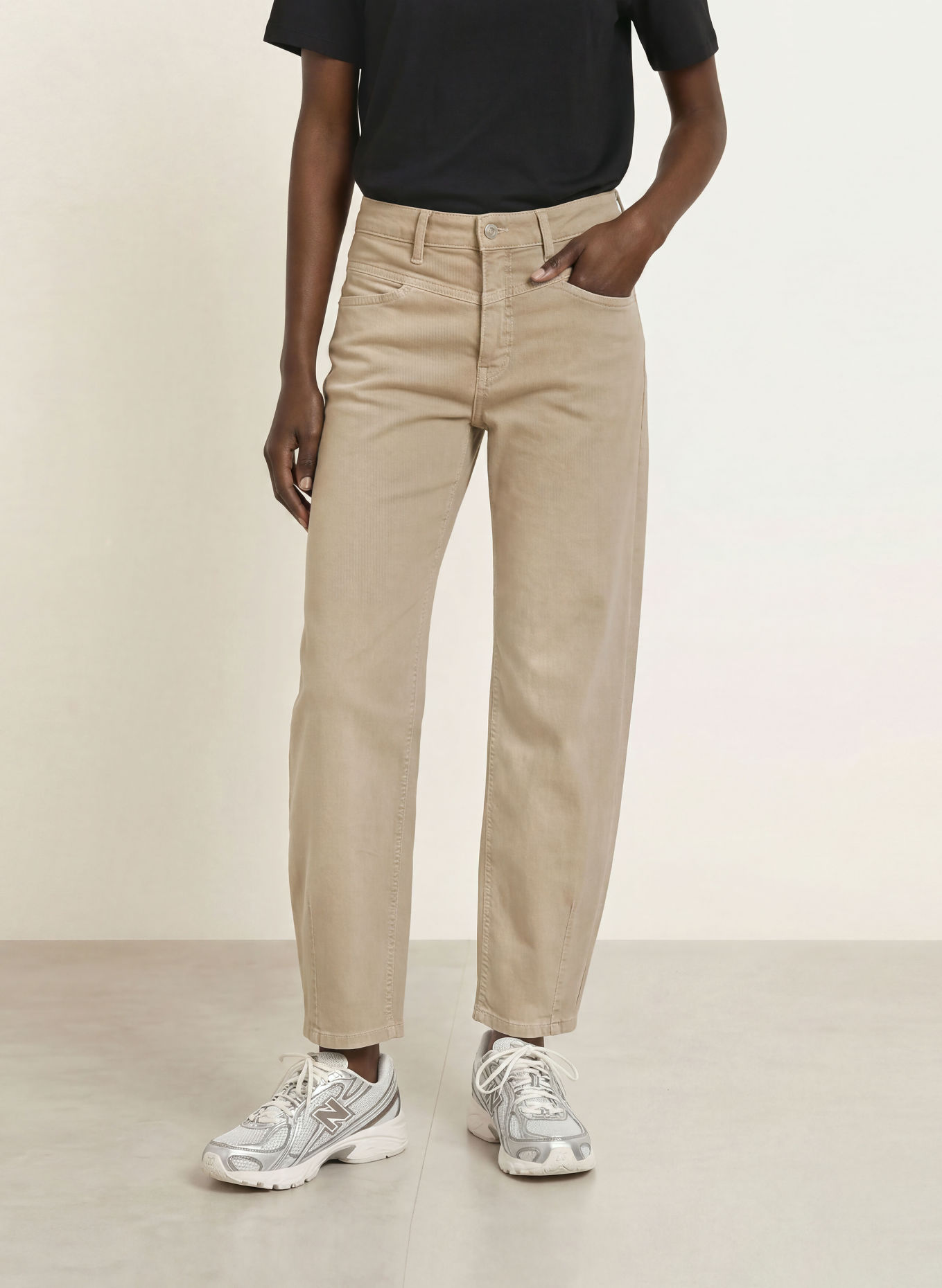 CAMBIO ELIN Barrel-leg jeans: 700 warm sand