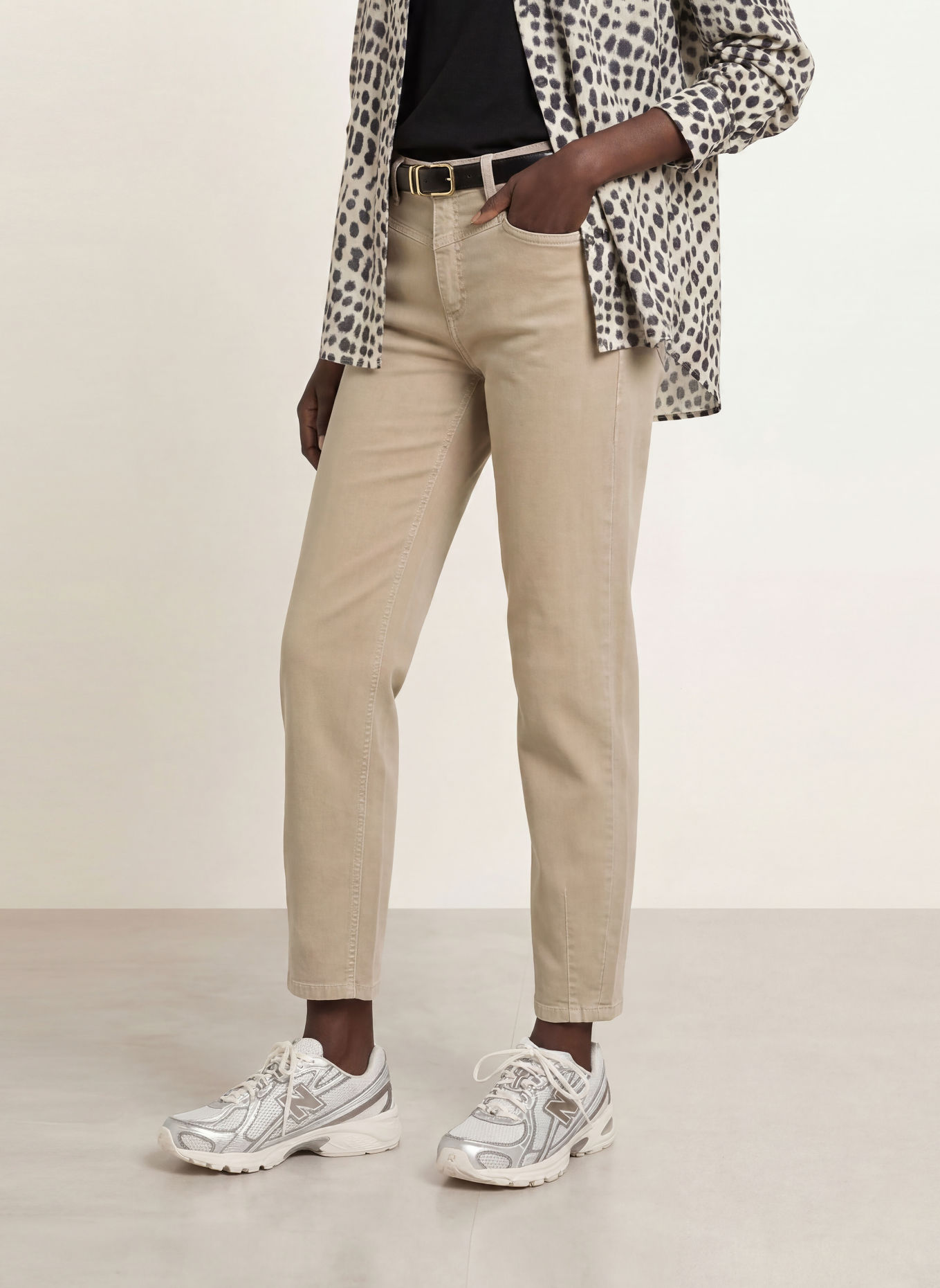 CAMBIO ELIN Barrel-leg jeans: 700 warm sand