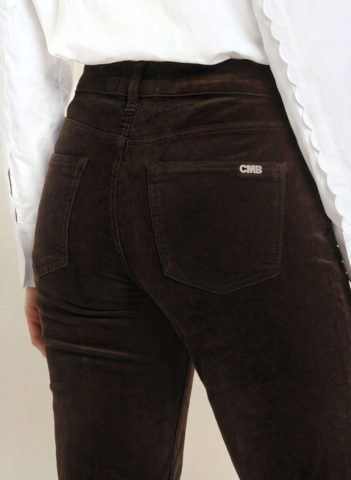CAMBIO PARIS Velvet Bootcut Trousers: 771 choco spill