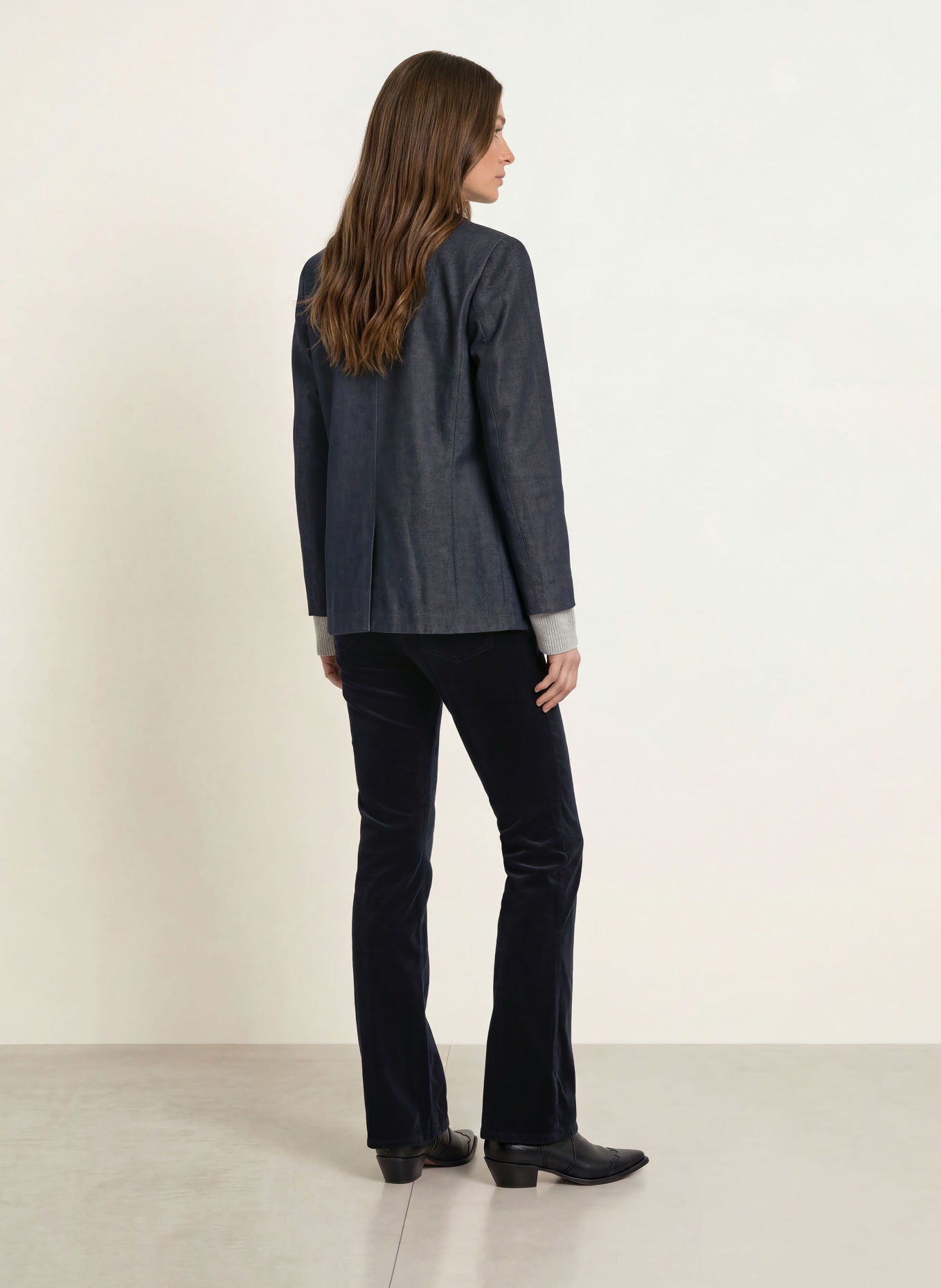 CAMBIO Bootcut-Hose PARIS aus Samt: 499 deep night
