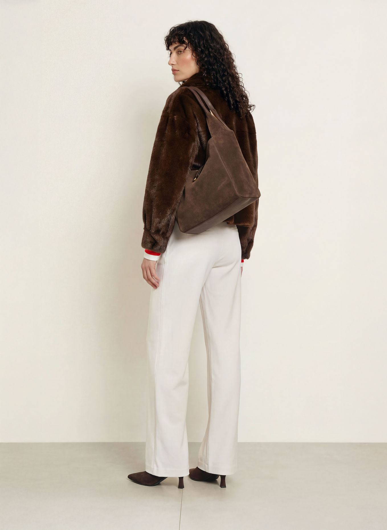 CAMBIO Flanellhose AMBER: WEISS