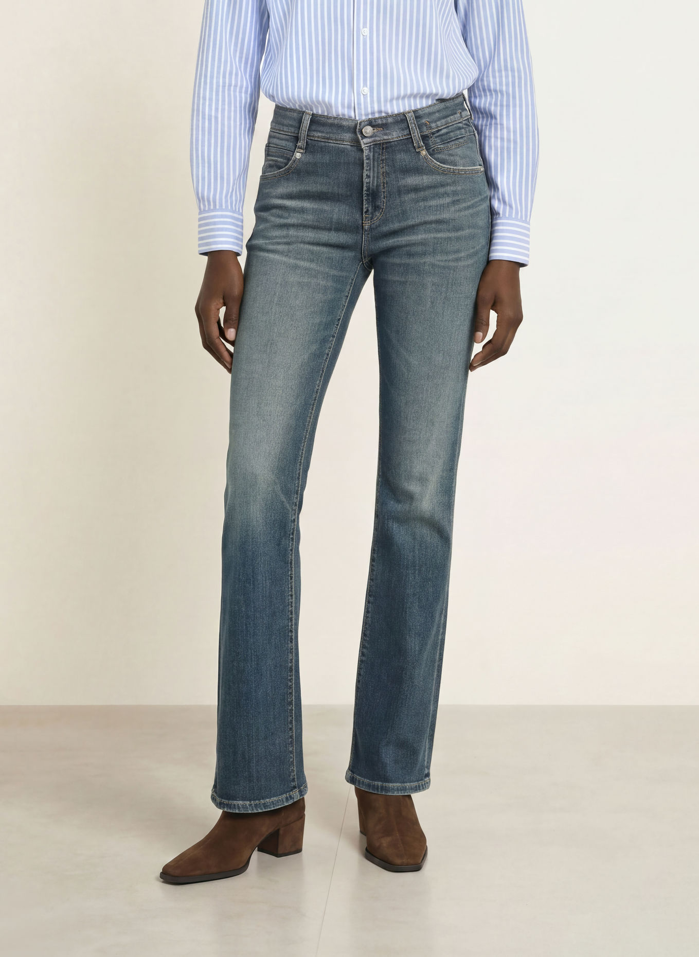 CAMBIO Bootcut jeans PARIS: 5157 greenish dark blue