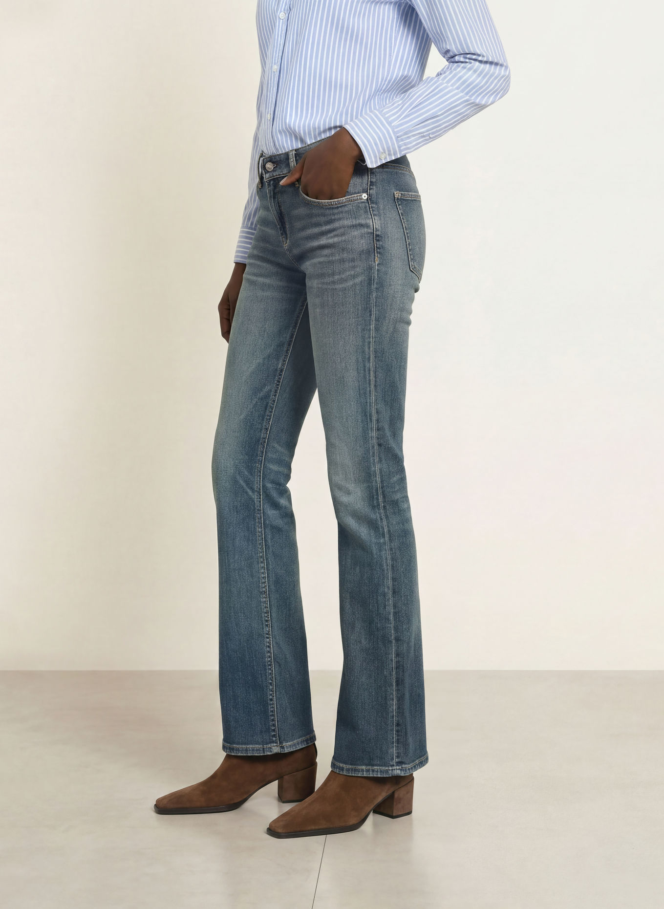 CAMBIO Bootcut jeans PARIS: 5157 greenish dark blue