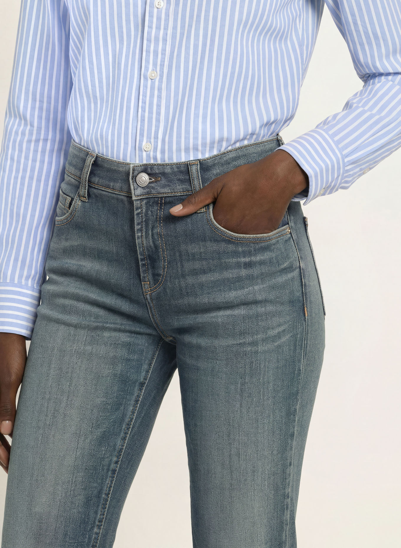 CAMBIO Bootcut jeans PARIS: 5157 greenish dark blue