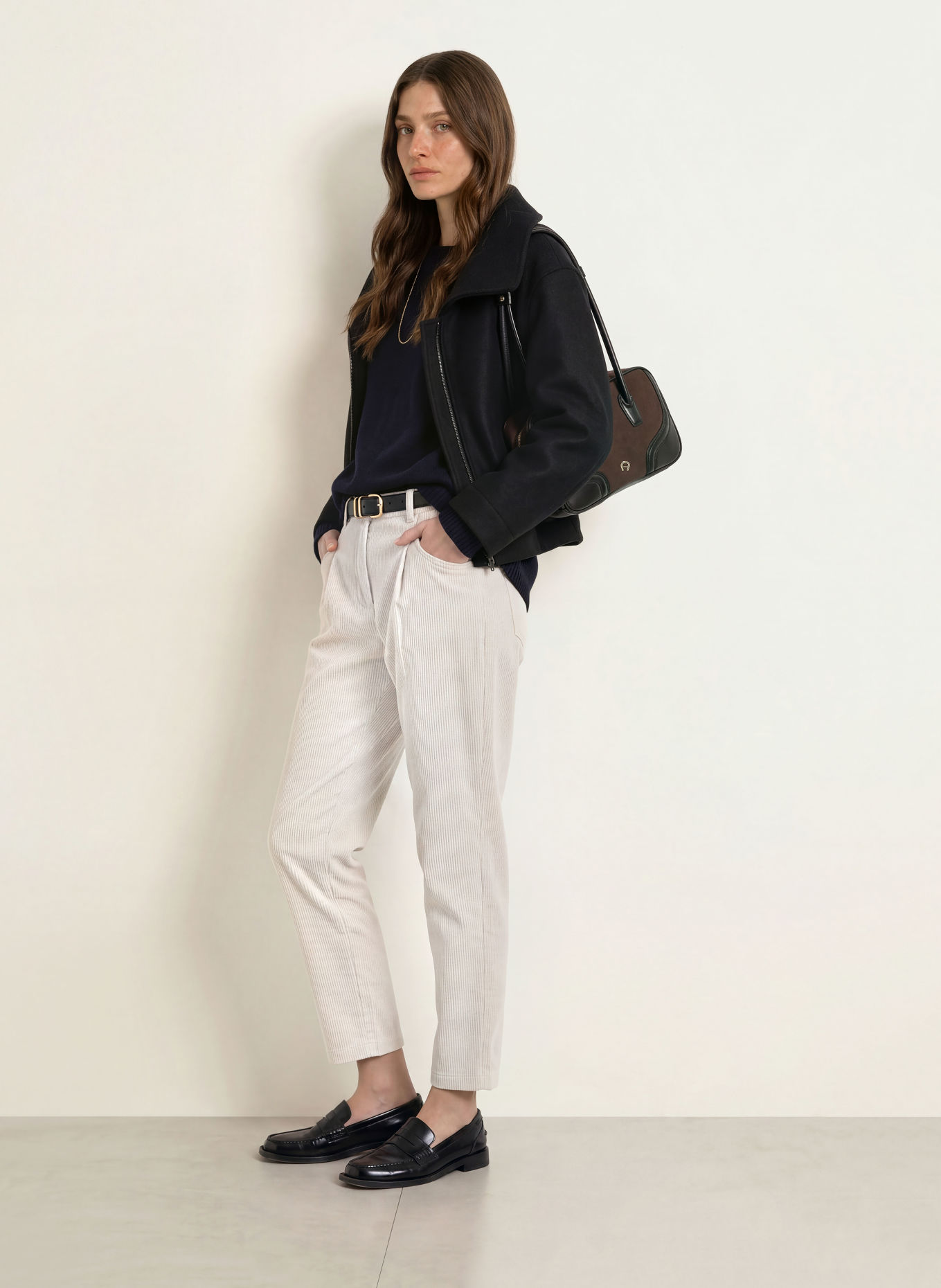 CAMBIO ORCHID 7/8-length trousers: CREAM