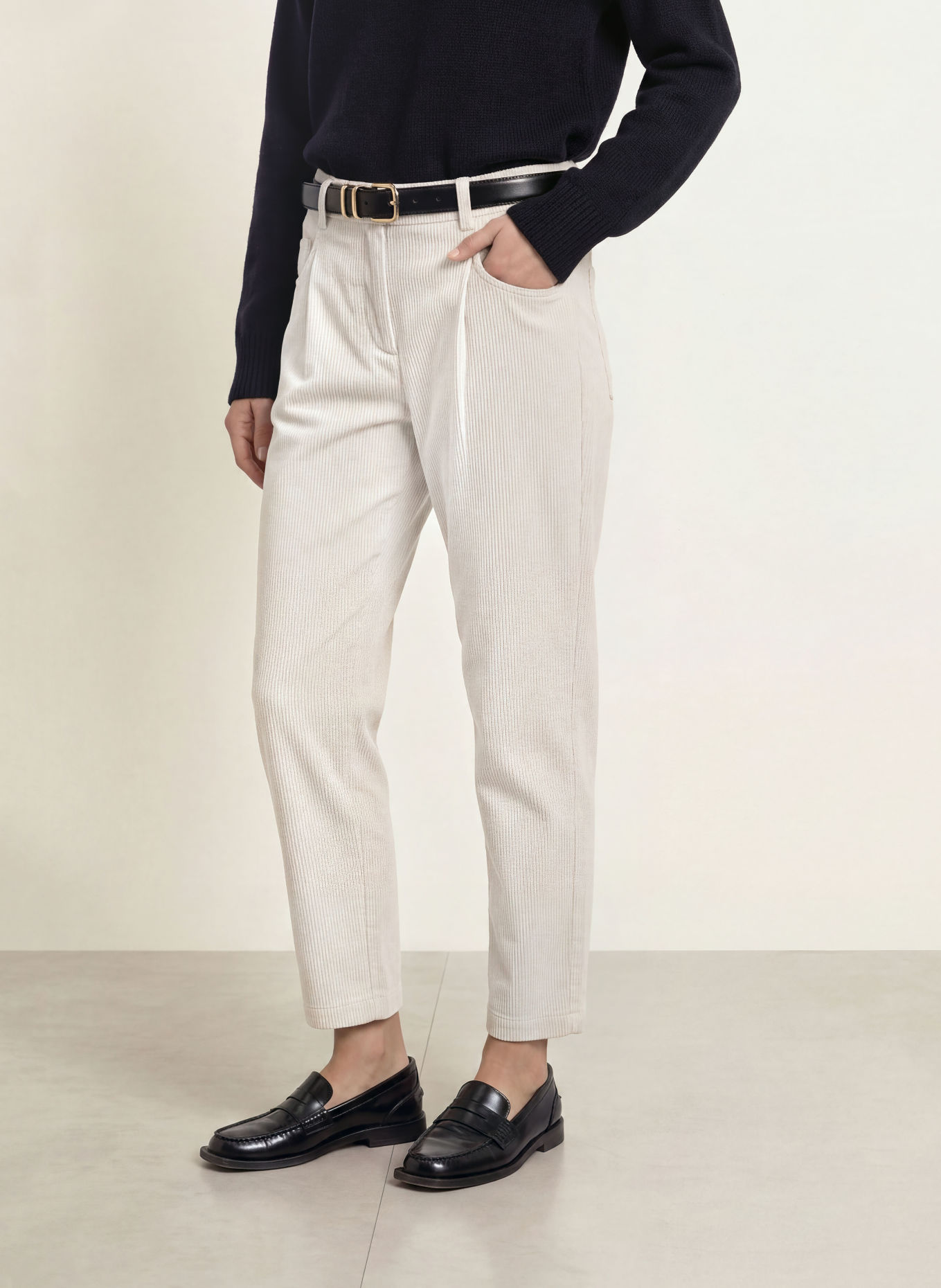 CAMBIO ORCHID 7/8-length trousers: CREAM