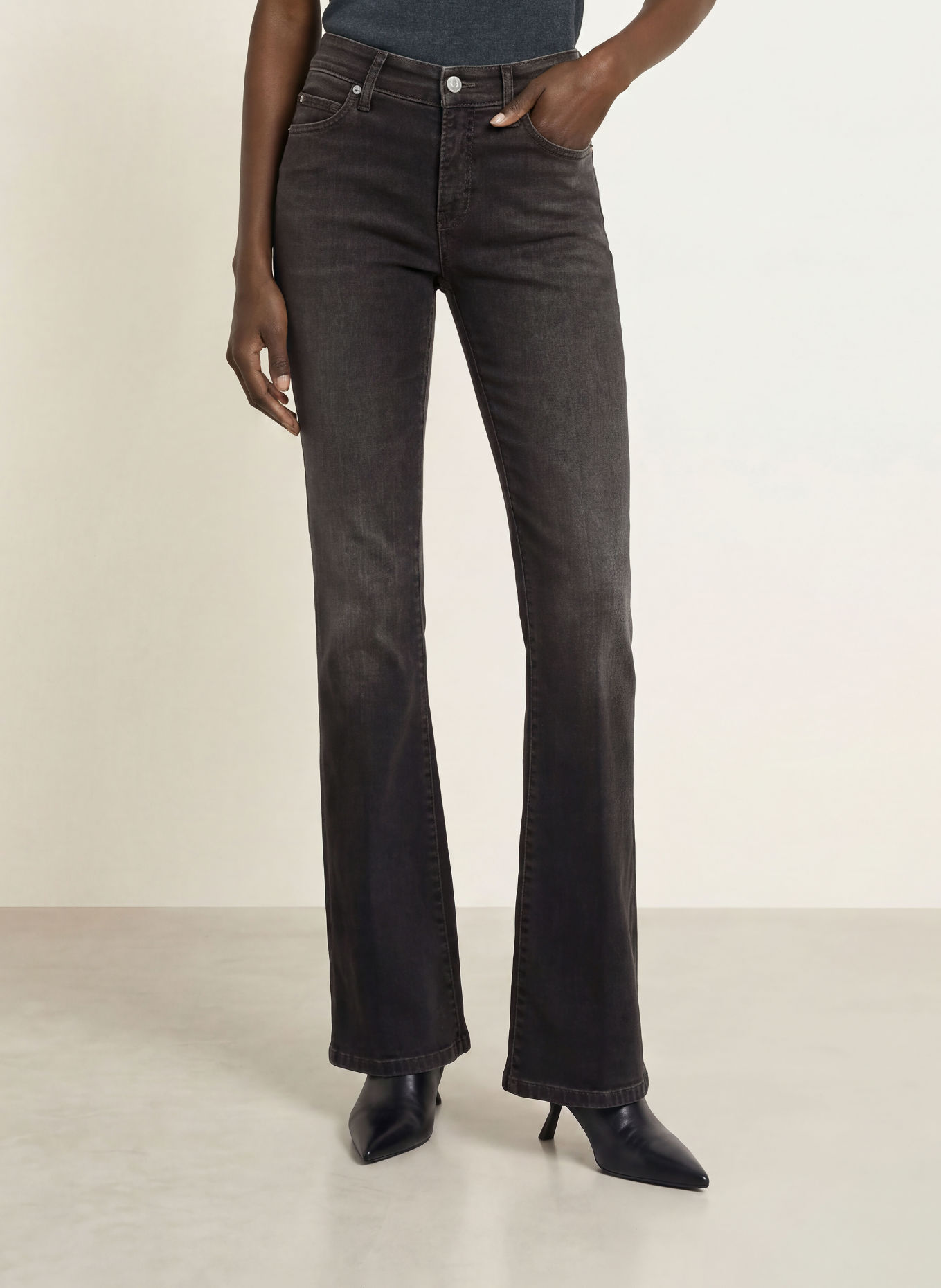 CAMBIO Bootcut jeans PARIS: 5211 brown used