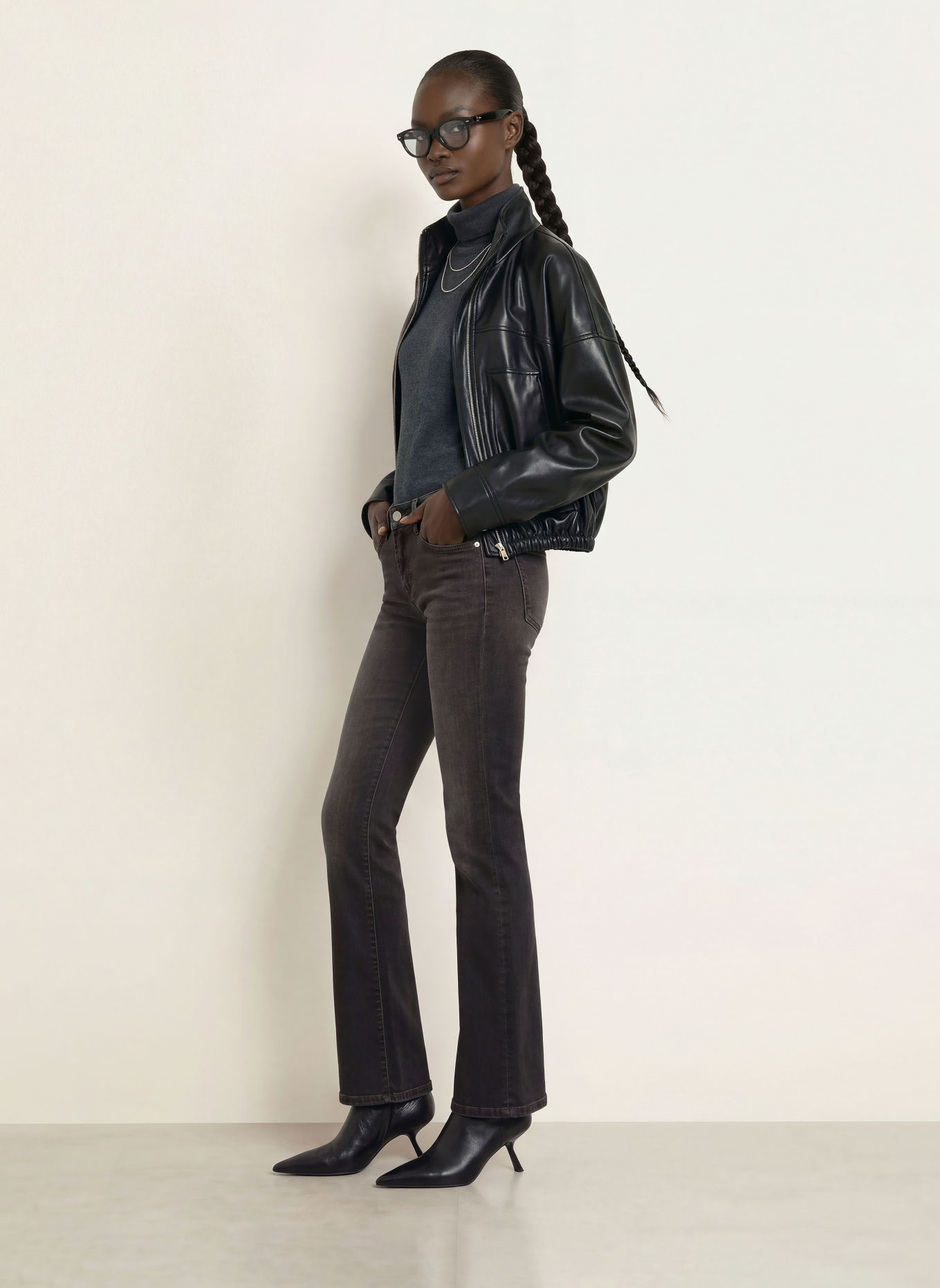 CAMBIO Bootcut jeans PARIS: 5211 brown used
