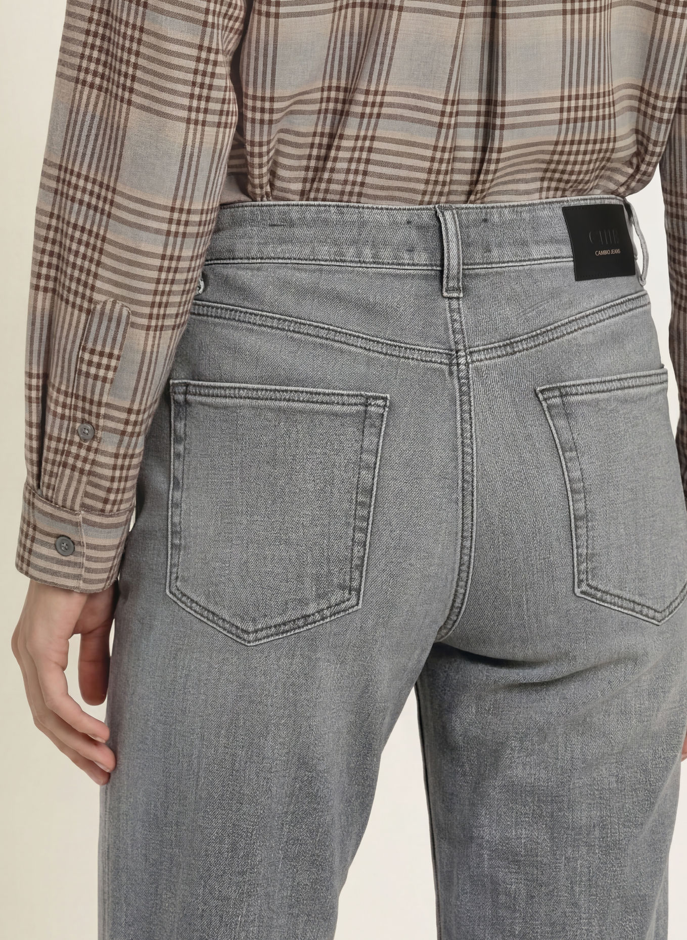 CAMBIO Straight jeans GINI: 5271 cross black bleached