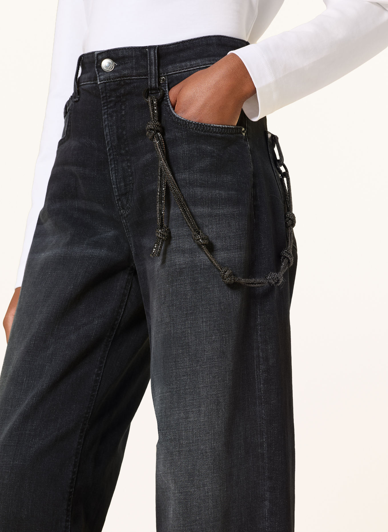 CAMBIO Boyfriend jeans: 5206 dark cozy midblack
