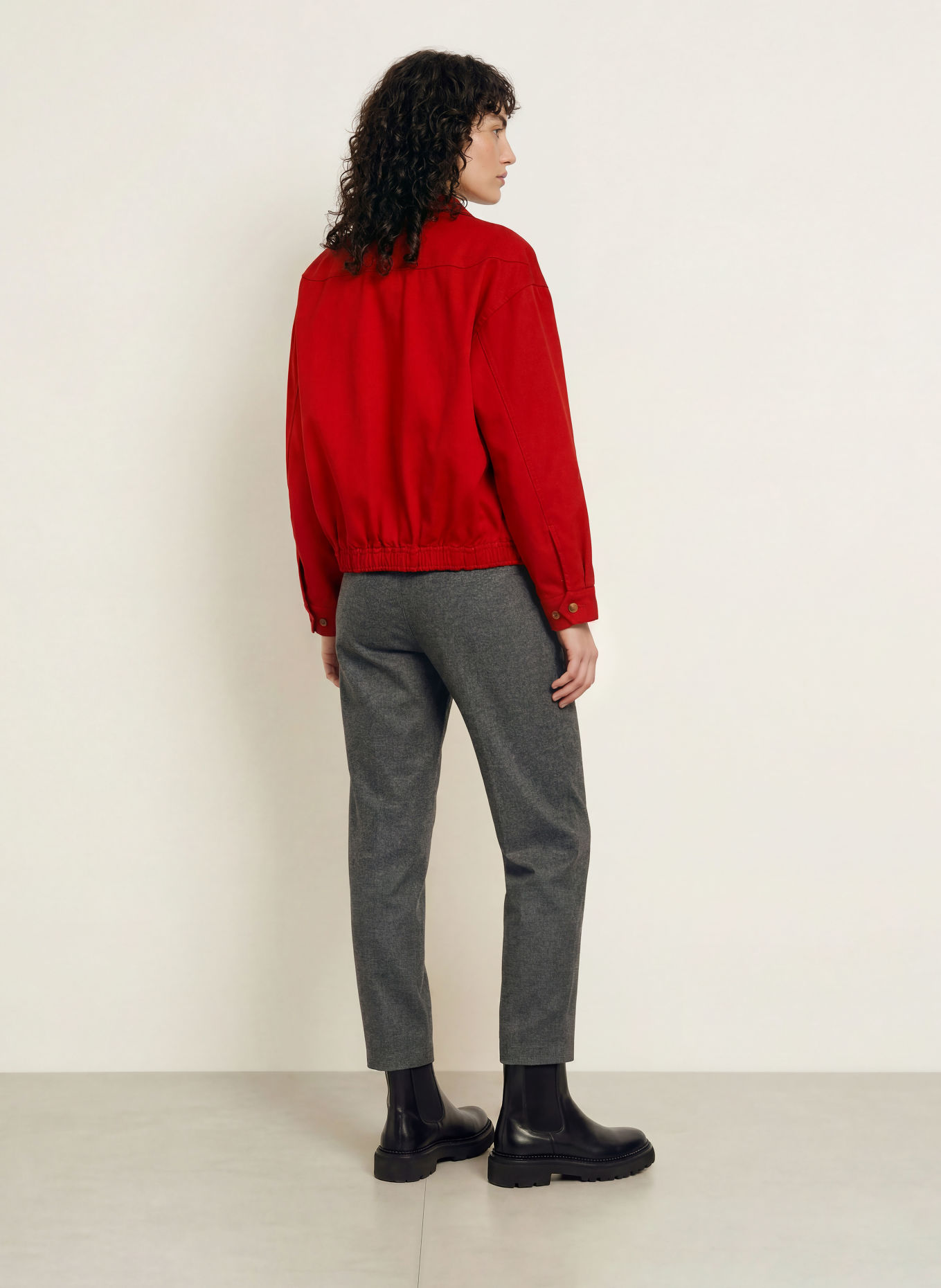 CAMBIO 7/8-length trousers ORCHID: DARK GRAY