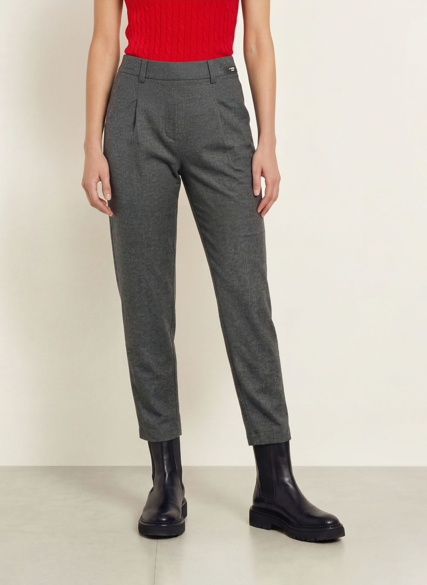 CAMBIO 7/8-length trousers ORCHID: DARK GRAY
