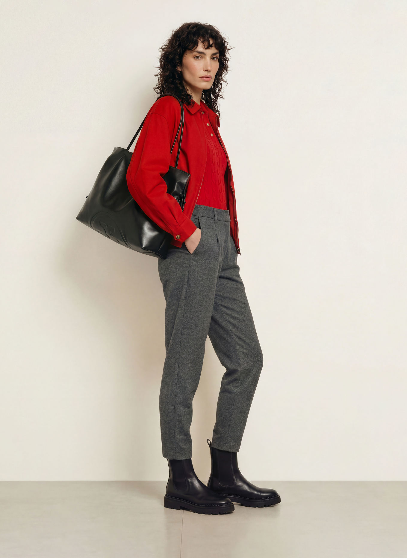 CAMBIO 7/8-length trousers ORCHID: DARK GRAY