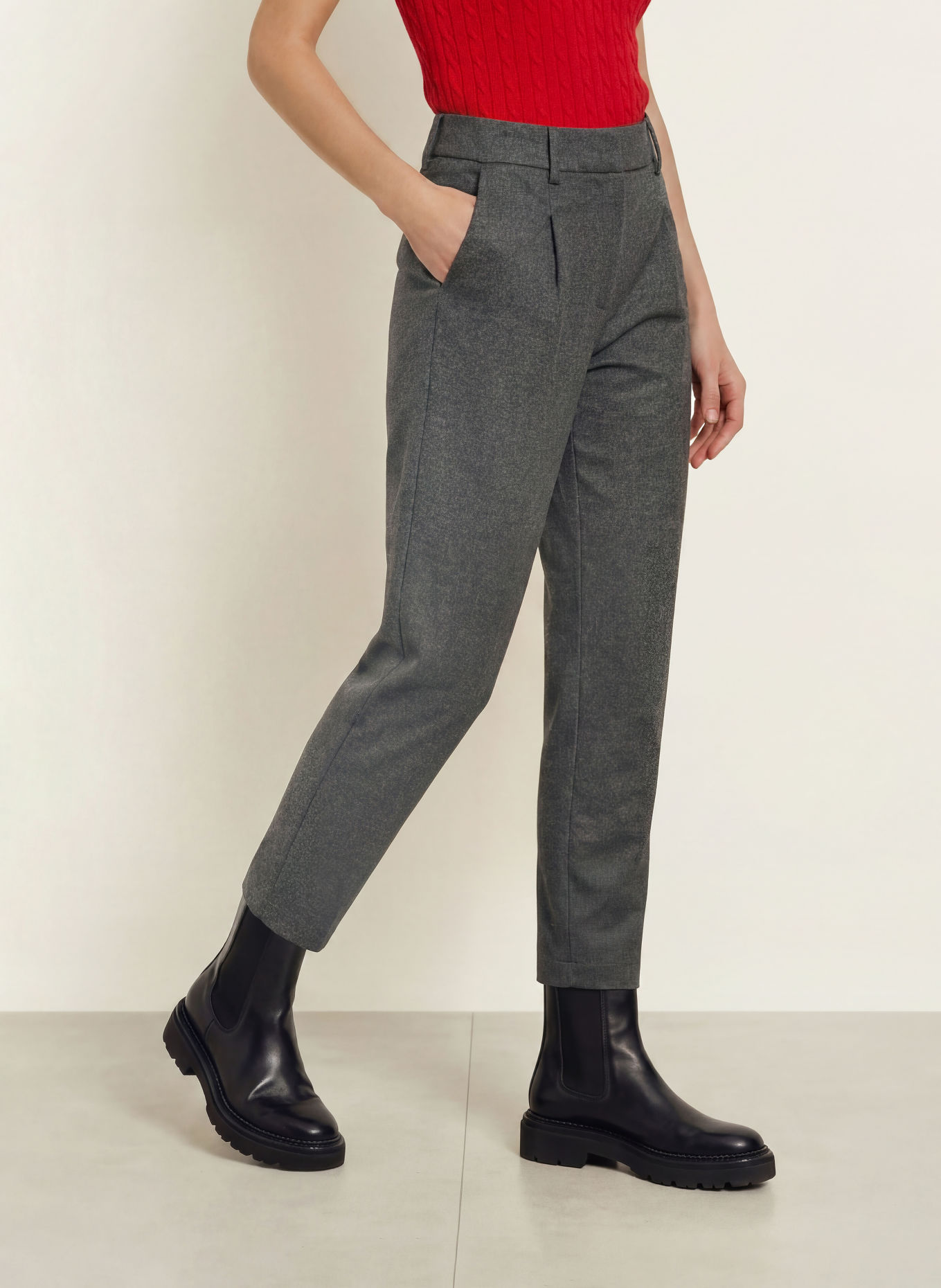 CAMBIO 7/8-length trousers ORCHID: DARK GRAY