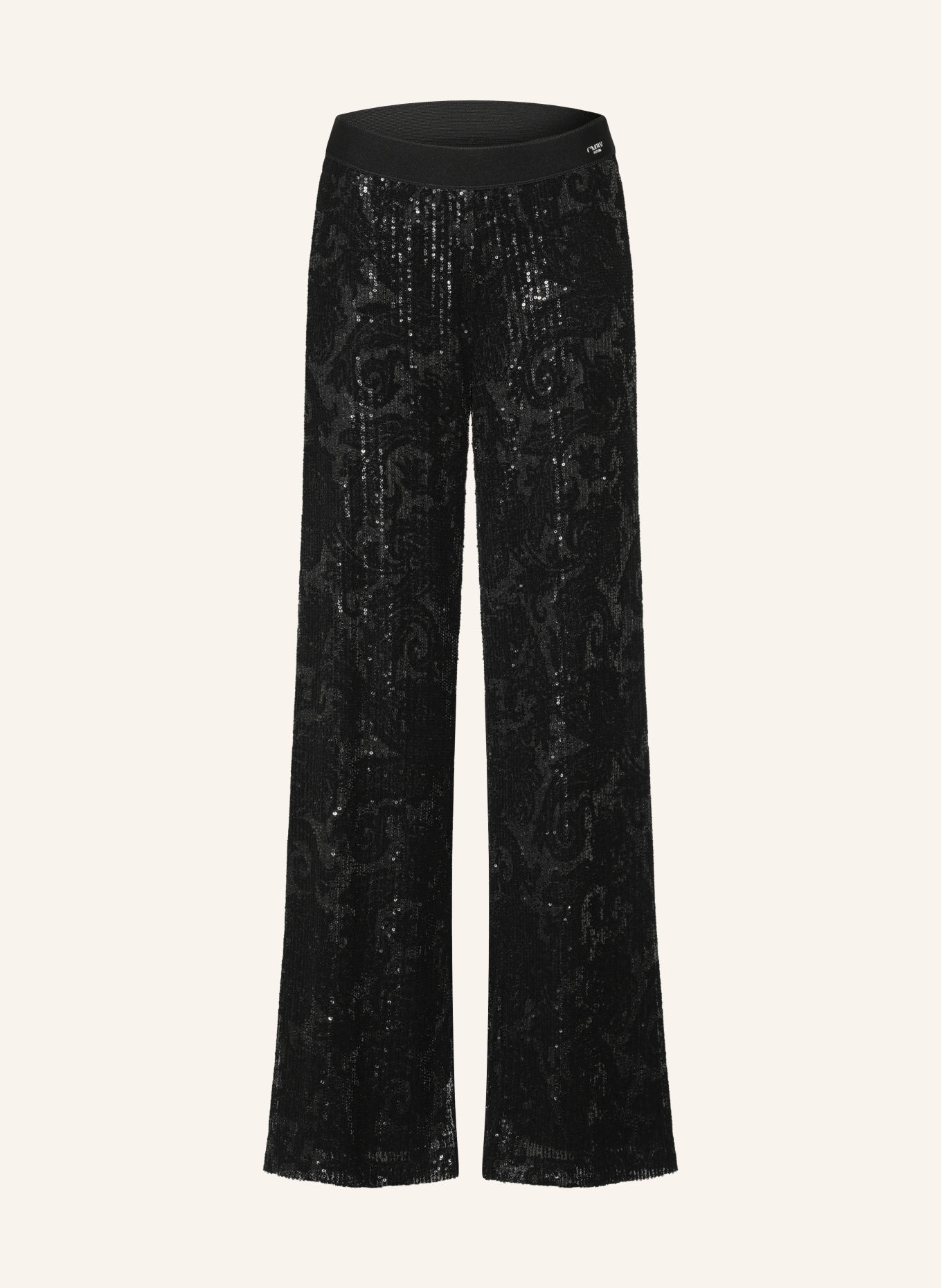 CAMBIO Marlene-broek ALLISON met pailletten: ZWART