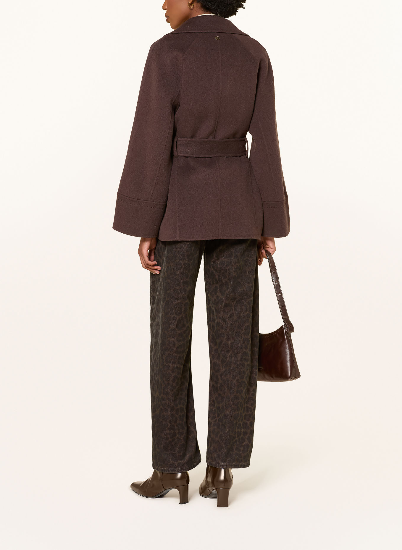 CAMBIO ORNELLA Cord Pants: BROWN / BLACK