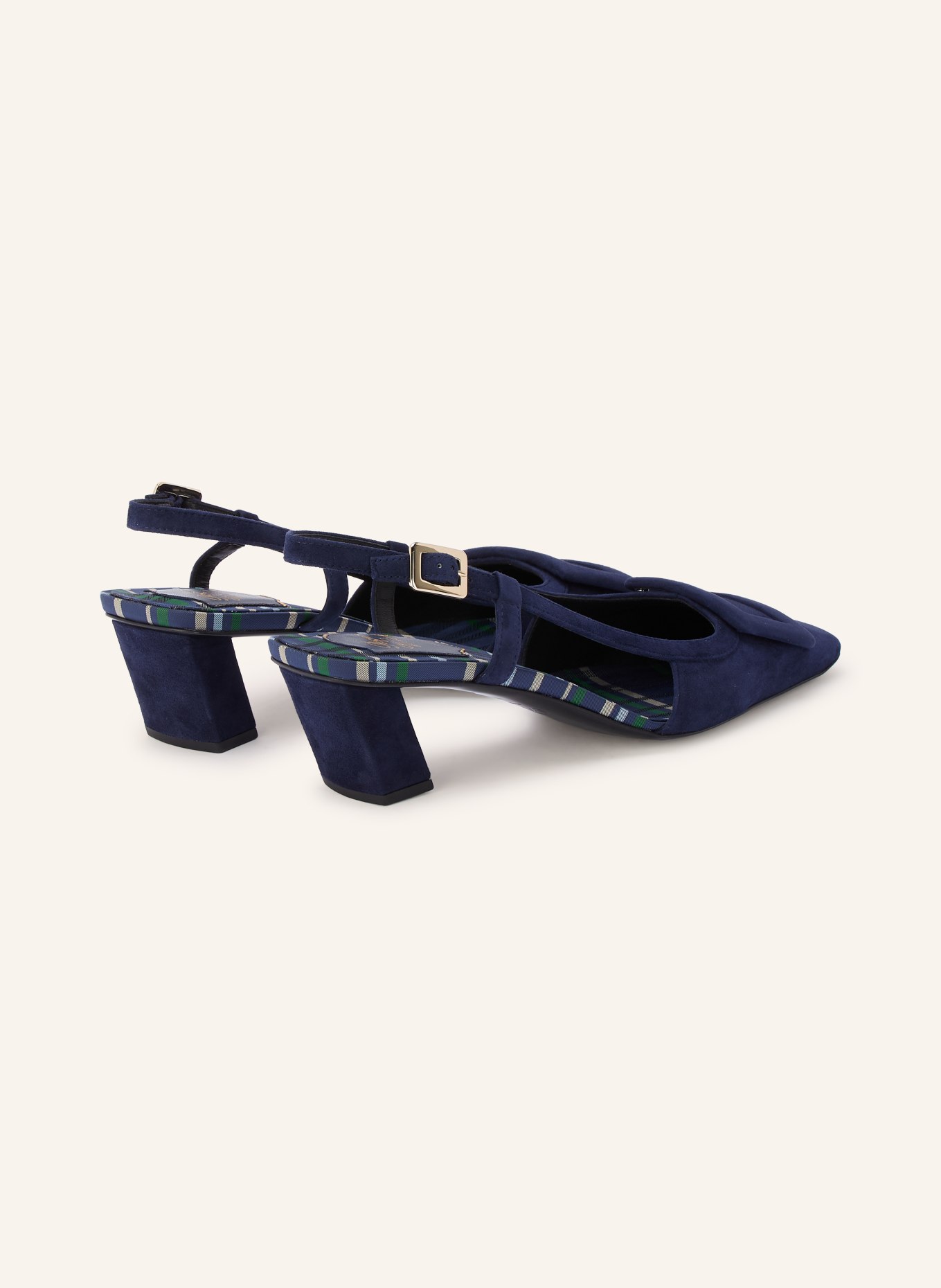 Roger Vivier Slingpumps BELLE VIVIER: DUNKELBLAU / SILBER