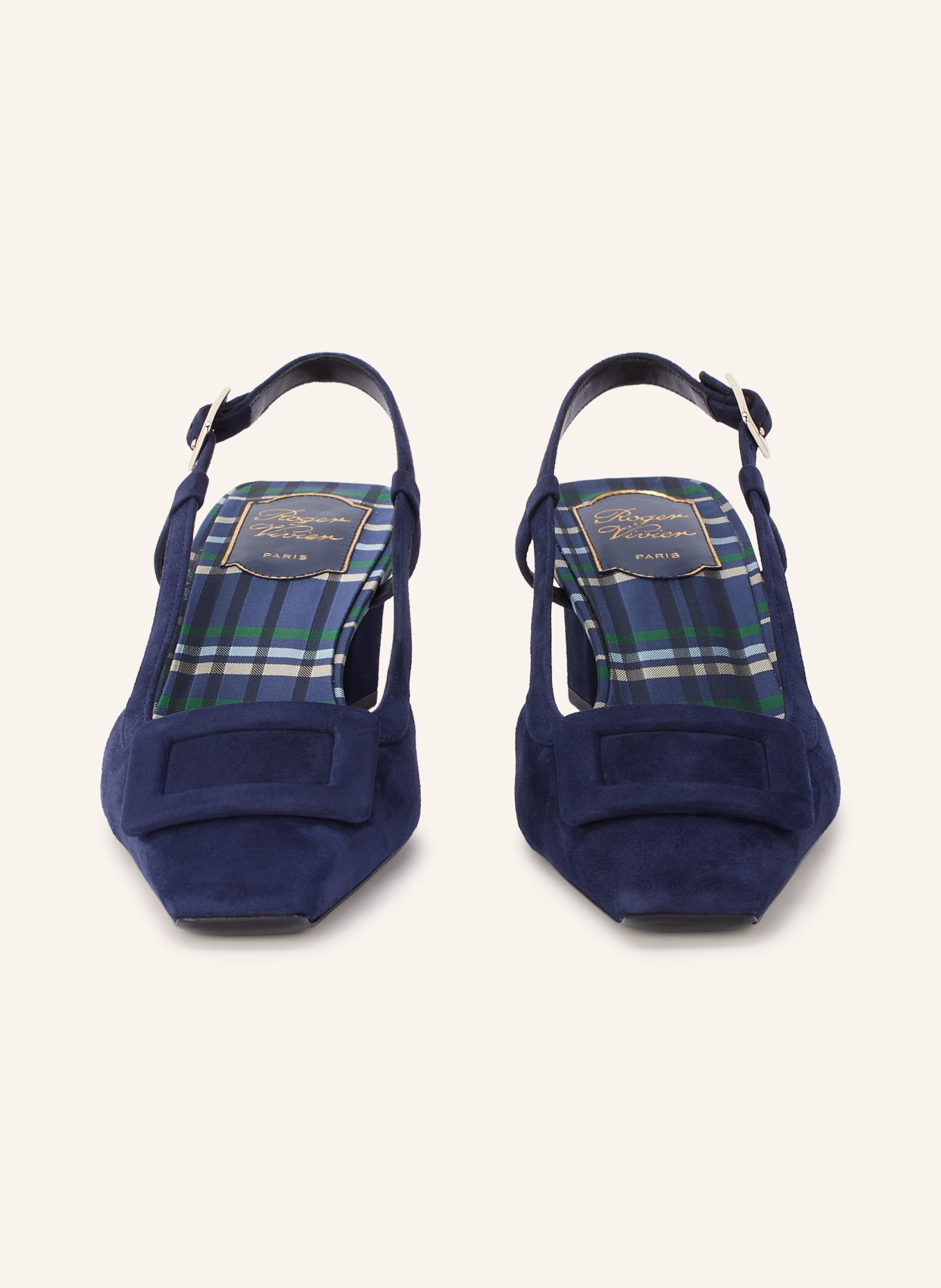Roger Vivier Slingpumps BELLE VIVIER: DUNKELBLAU / SILBER