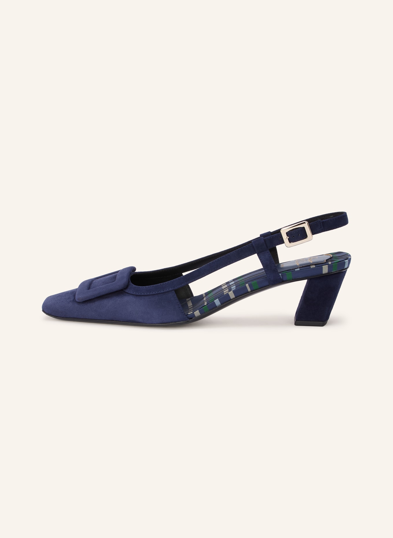 Roger Vivier Slingpumps BELLE VIVIER: DUNKELBLAU / SILBER