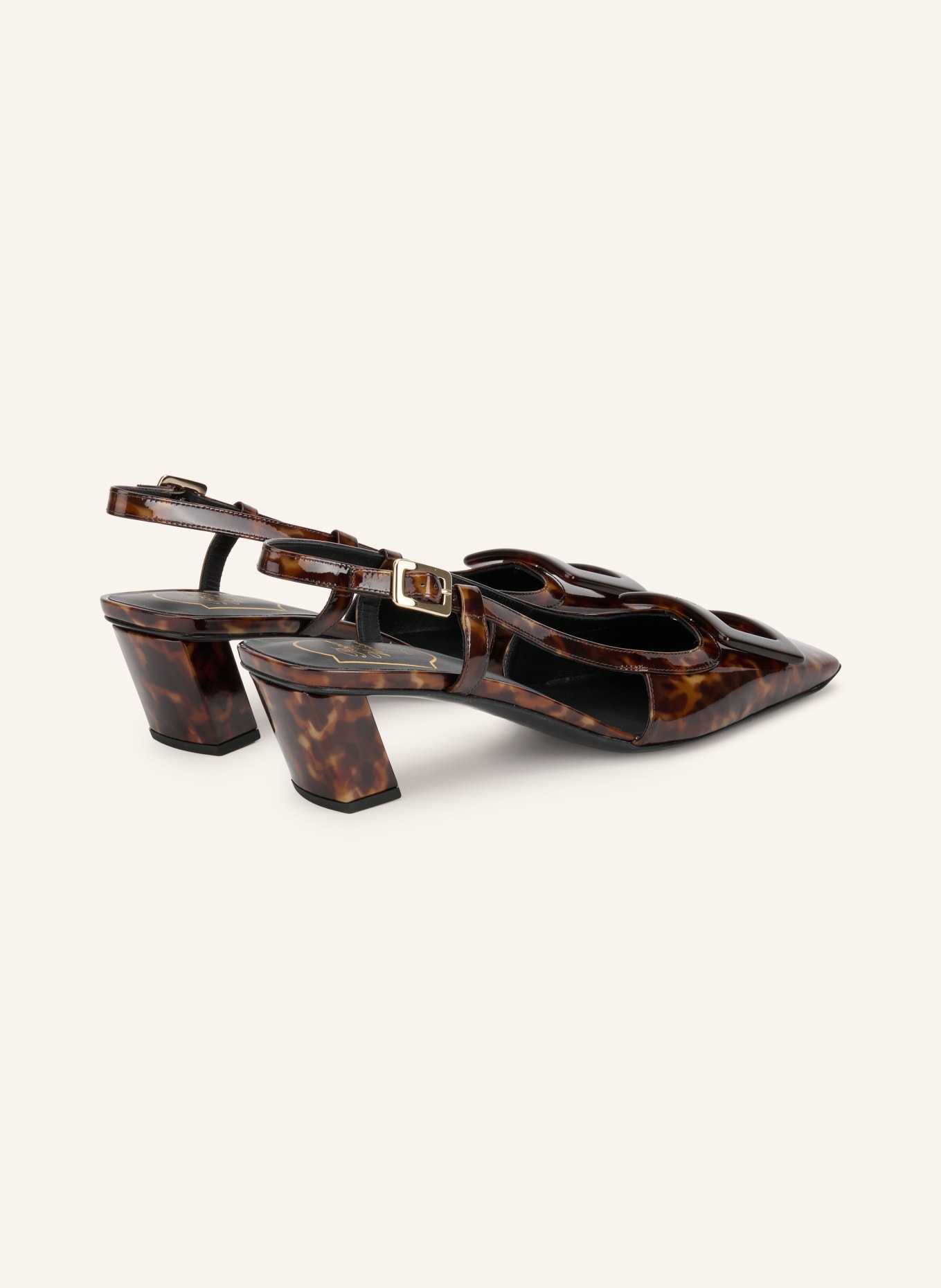 Roger Vivier Slingpumps BELLE VIVIER: BRAUN / HELLBRAUN / DUNKELBRAUN