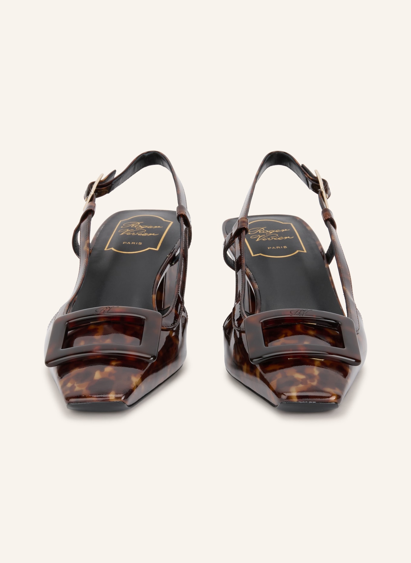 Roger Vivier Slingpumps BELLE VIVIER: BRAUN / HELLBRAUN / DUNKELBRAUN