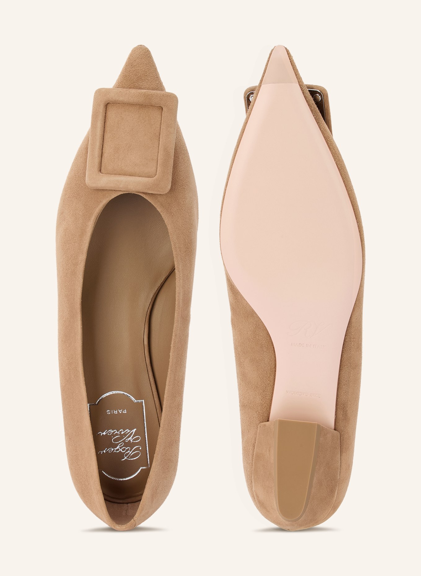 Roger Vivier Ballerinas VIV' IN THE CITY: HELLBRAUN