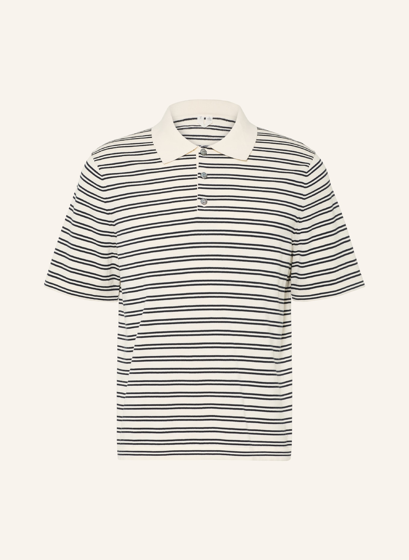 ARKET Polo en maille: ÉCRU / NOIR