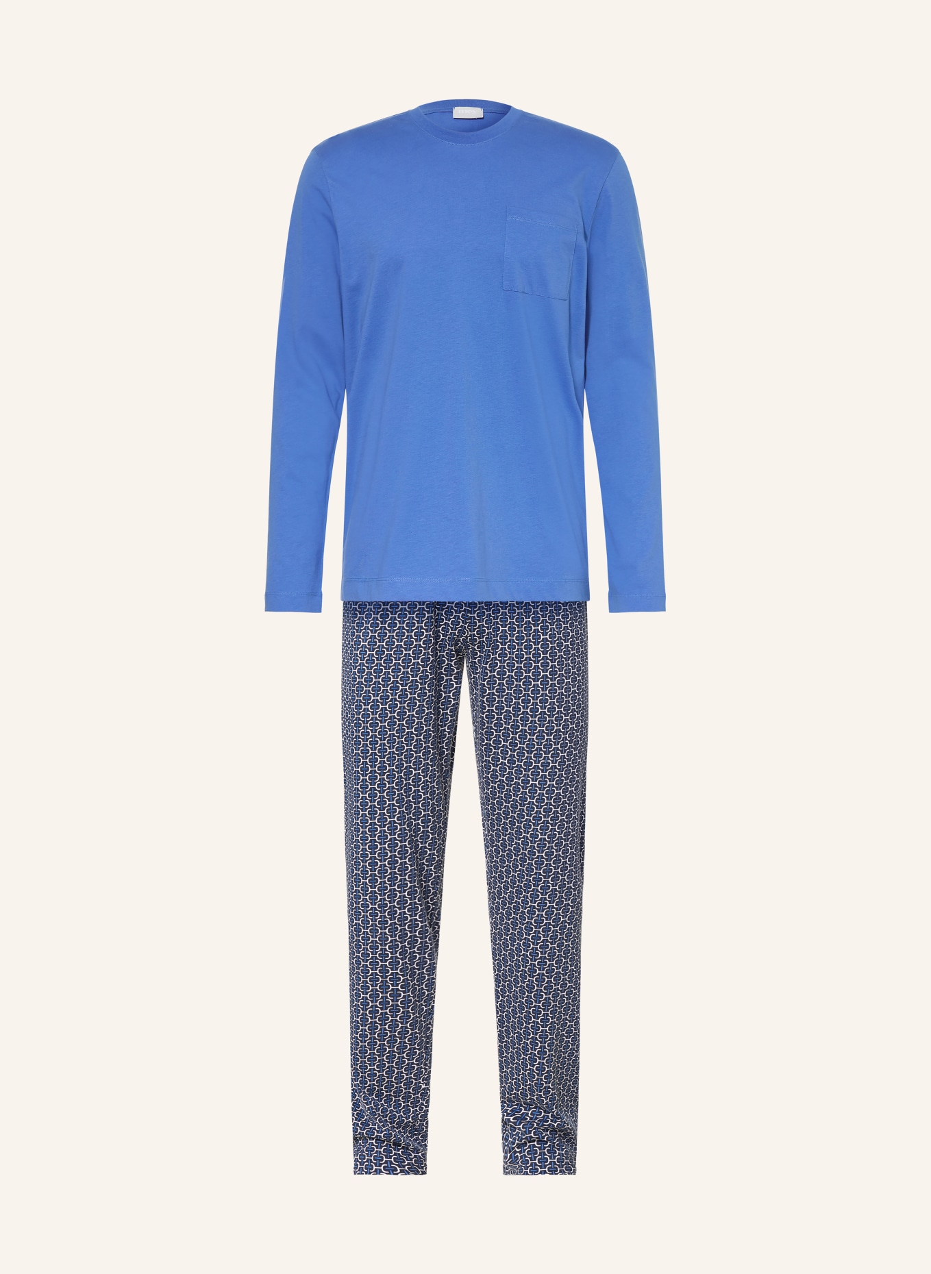 mey BLUE CHAINS Pajamas Collection: BLUE / DARK BLUE / WHITE