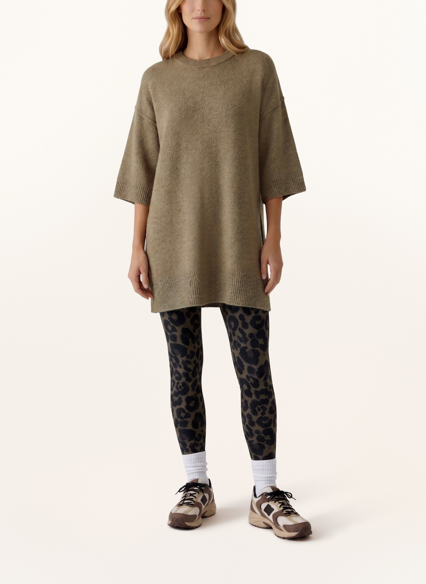 oui Pullover mit 3/4-Arm: HELLBRAUN