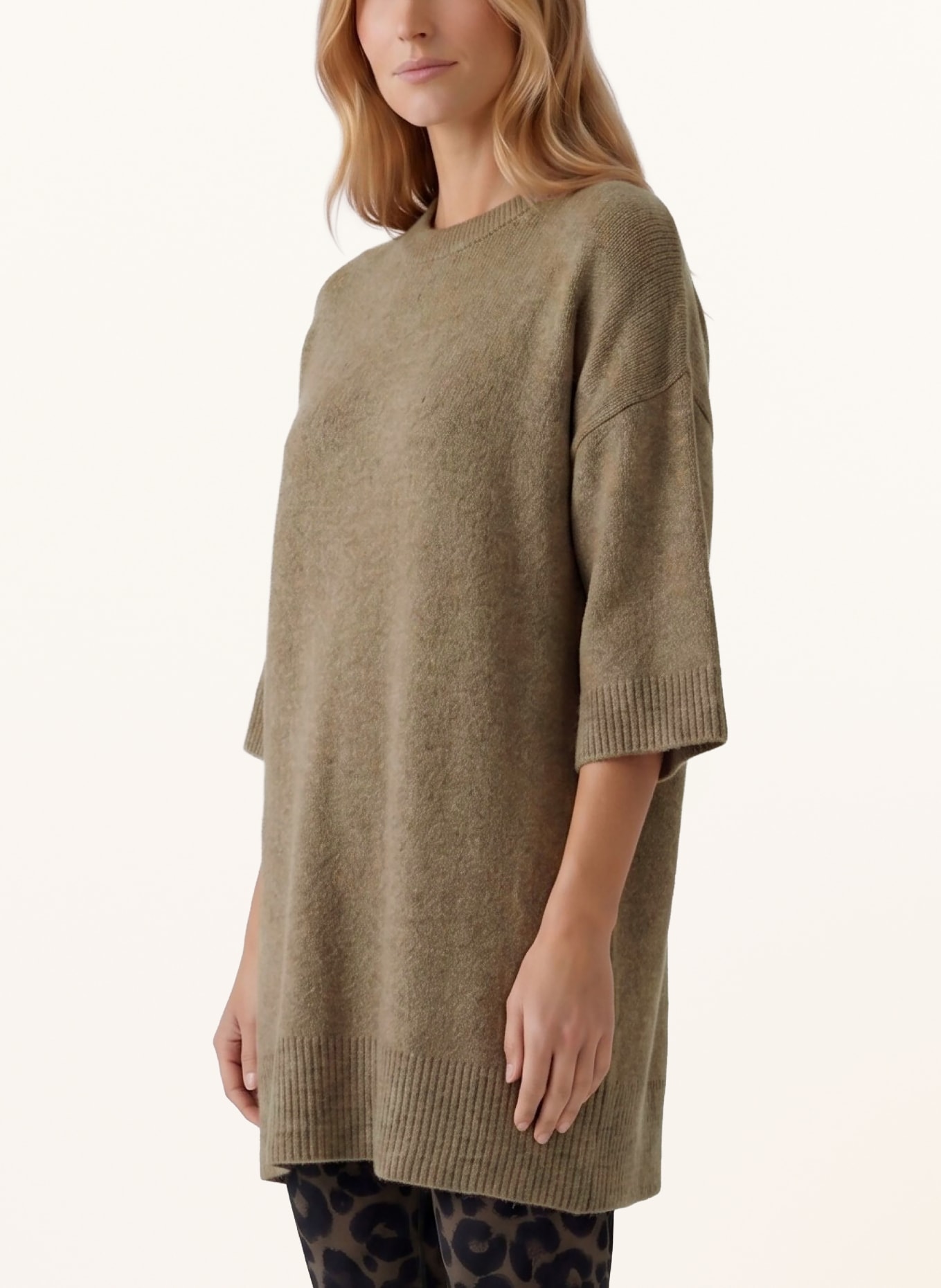 oui Pullover mit 3/4-Arm: HELLBRAUN