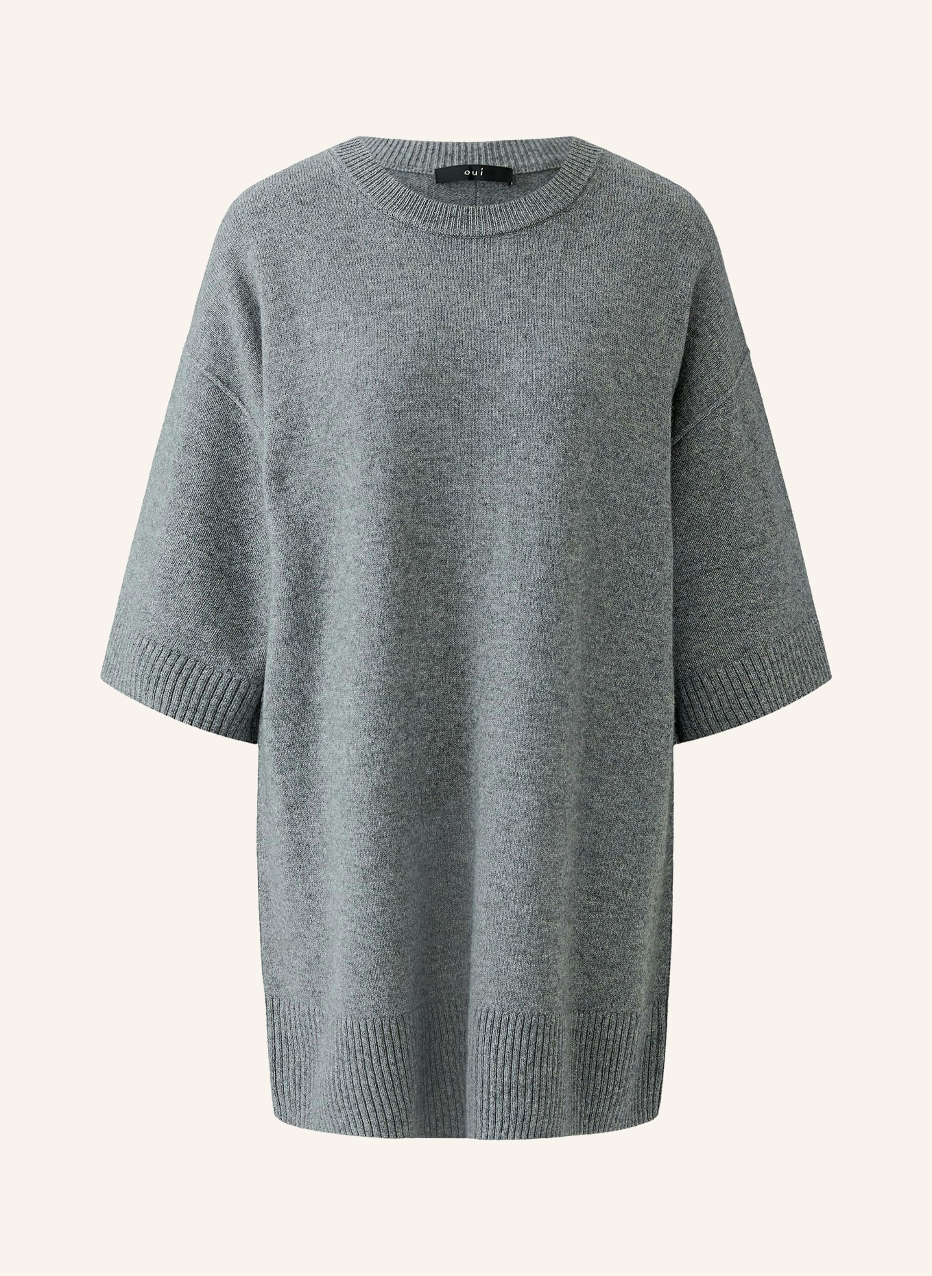 oui Pullover mit 3/4-Arm: GRAU