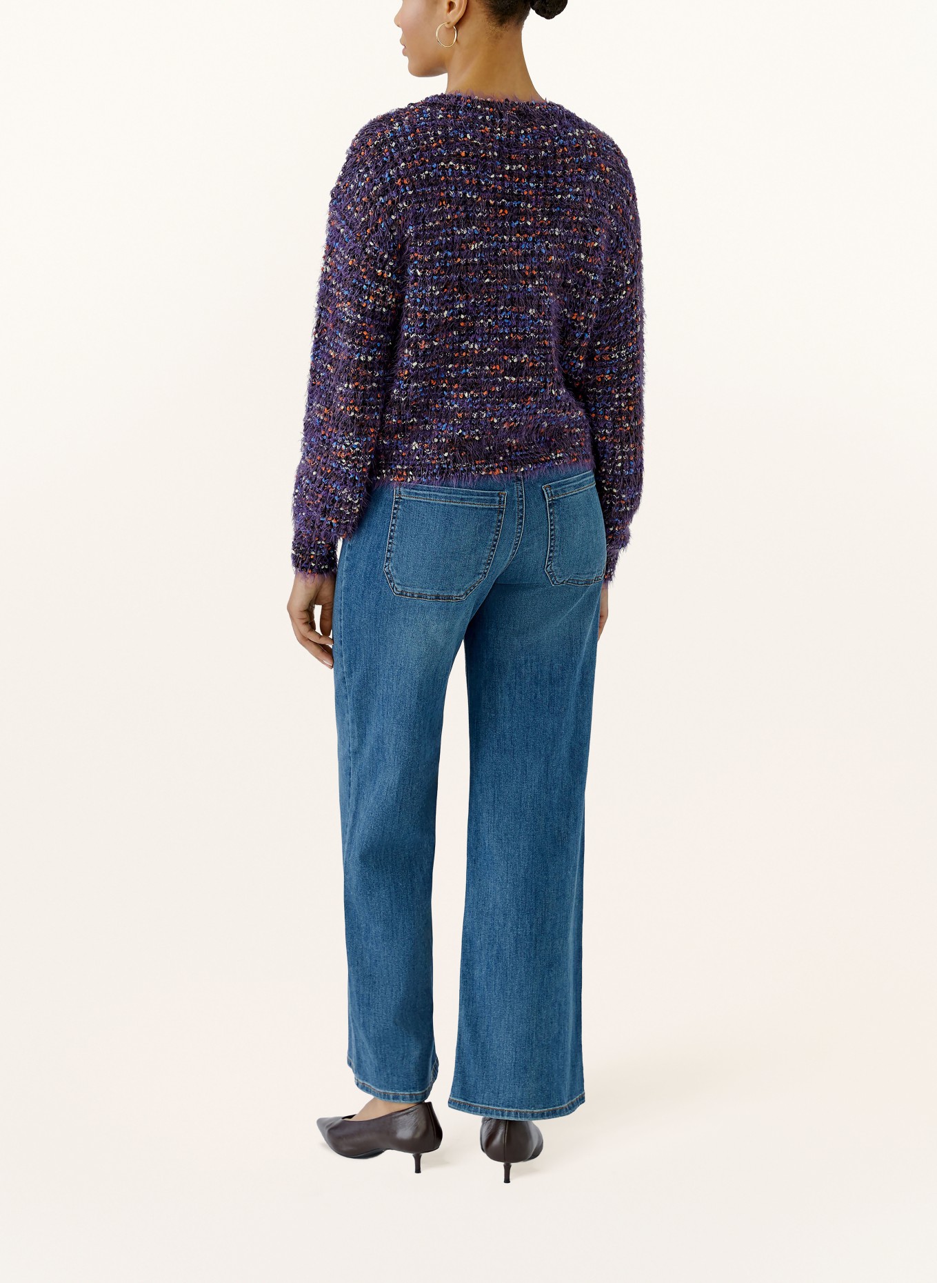oui Pullover: LILA / ORANGE / BLAU
