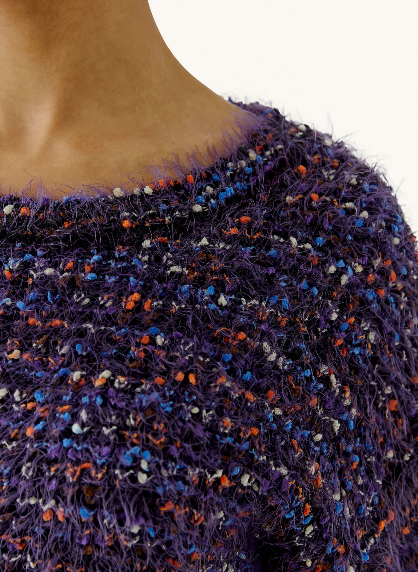 oui Pullover: LILA / ORANGE / BLAU