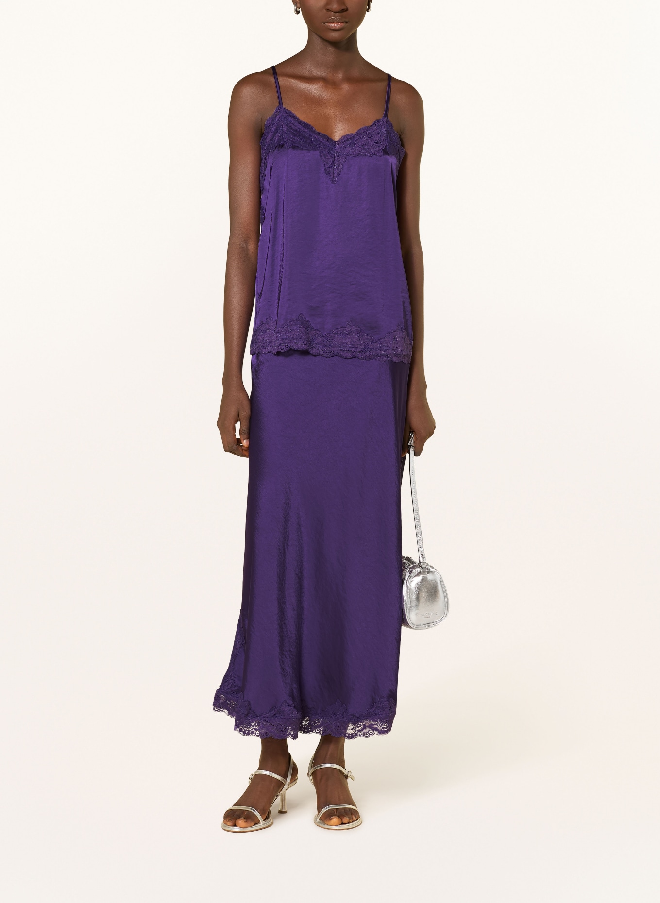 oui Satintop mit Spitze: LILA