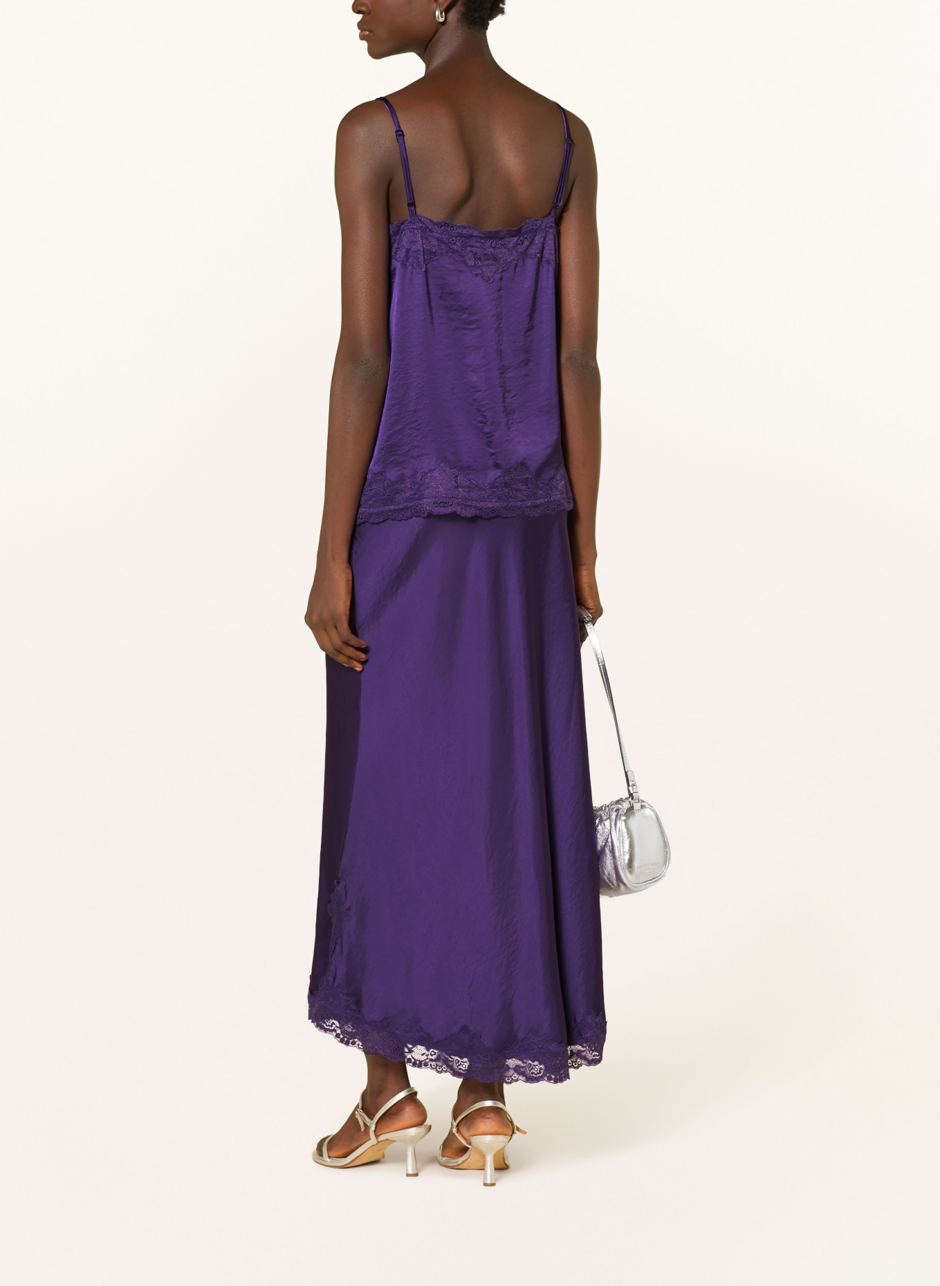 oui Satintop mit Spitze: LILA