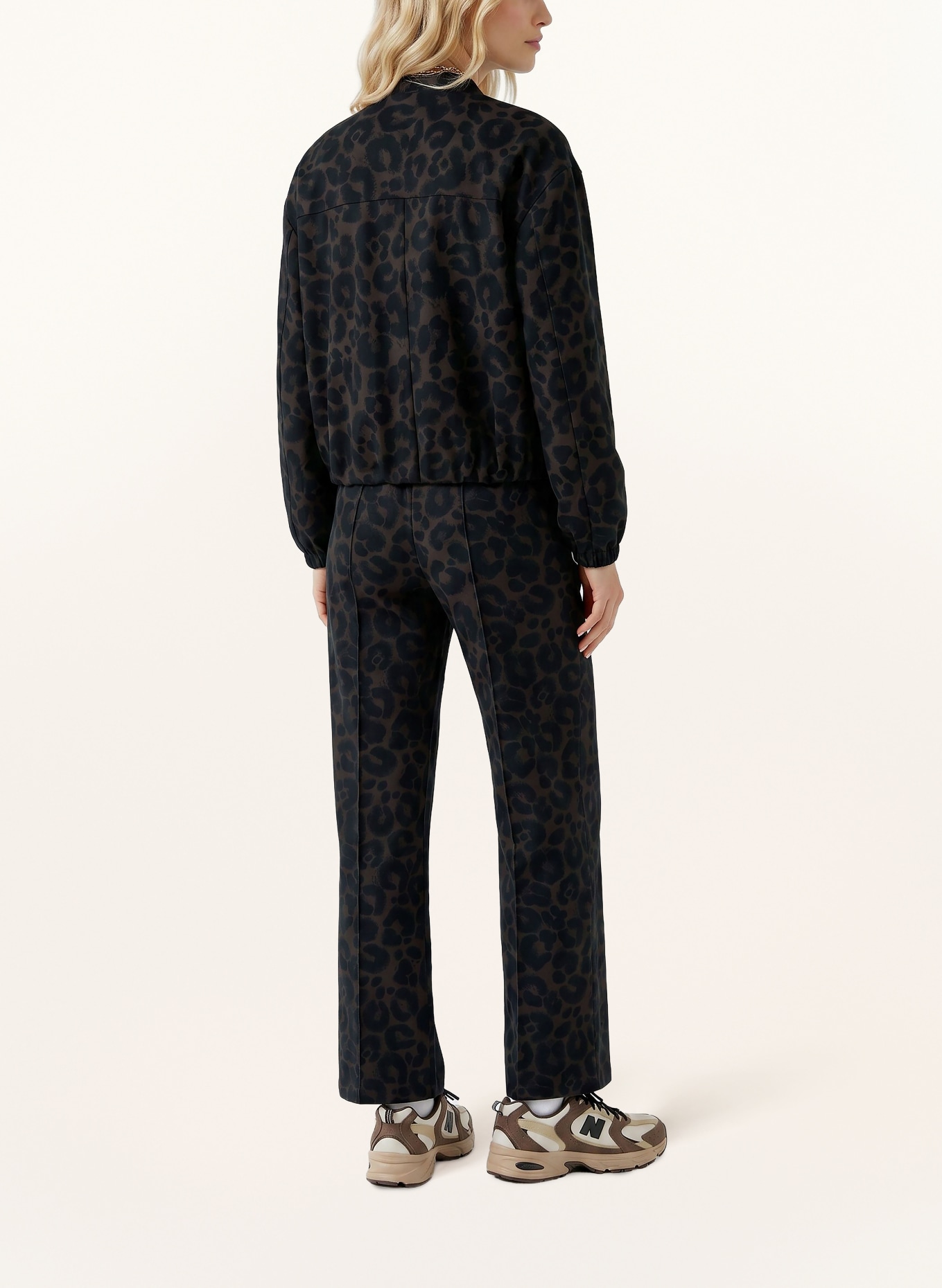 oui Jersey Blouson: BROWN / TAUPE / BLACK