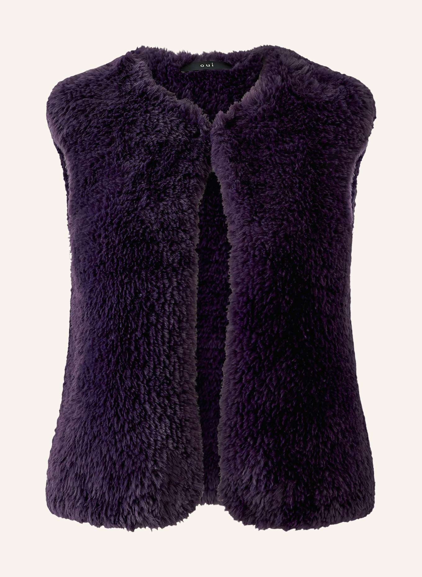 oui Bodywarmer van kunstbont: DONKERPAARS
