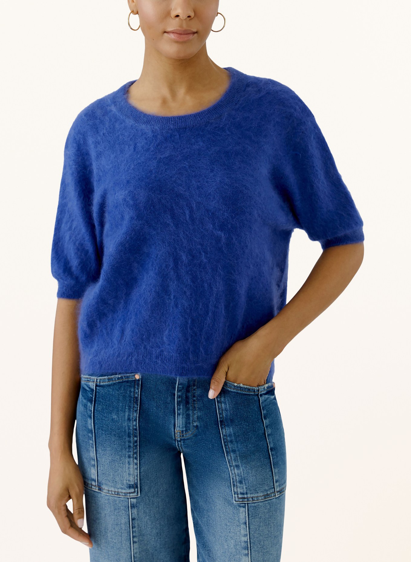 oui Pull en cachemire: BLEU