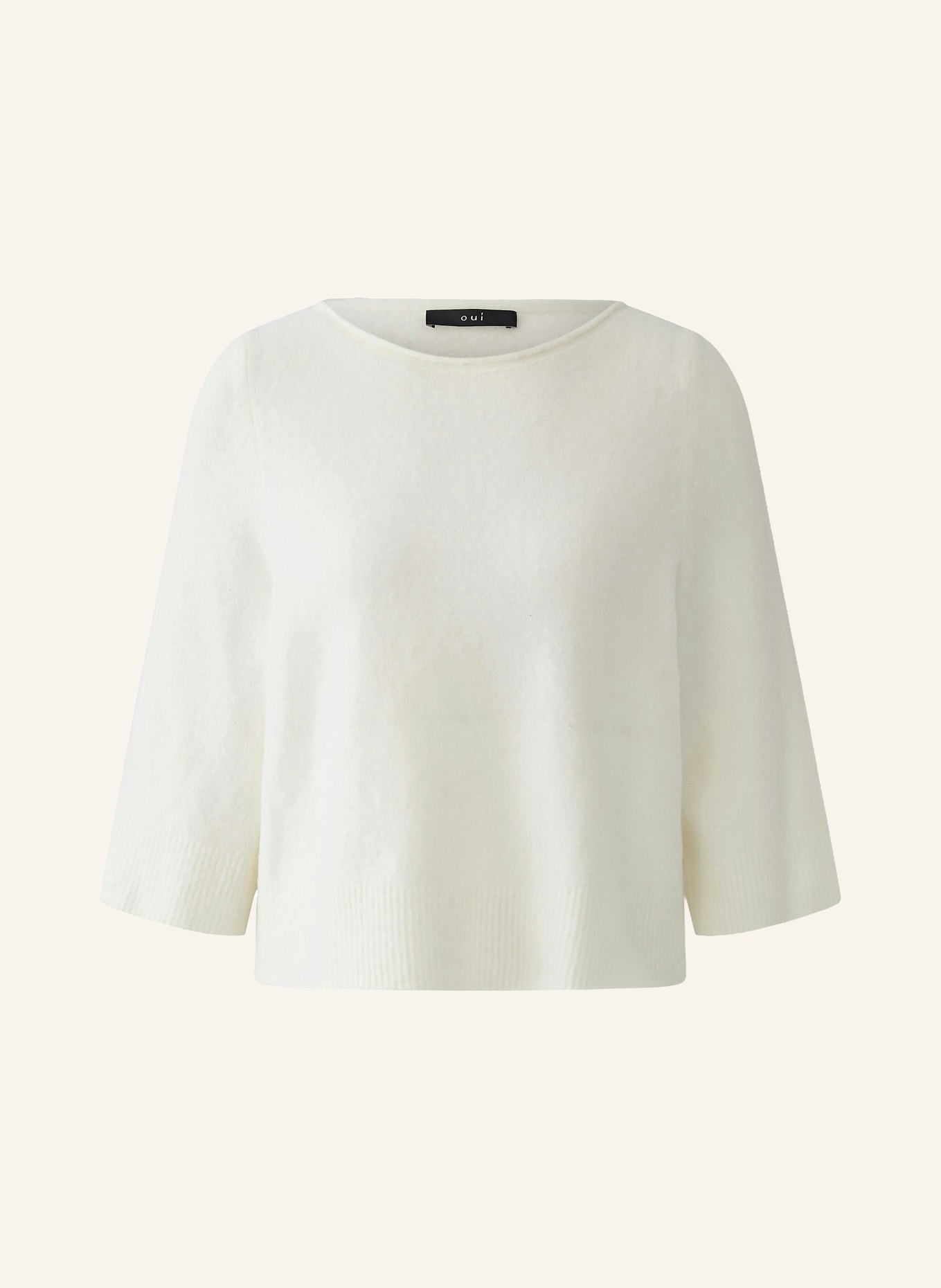 oui Trui met 3/4-mouwen: CRÈME