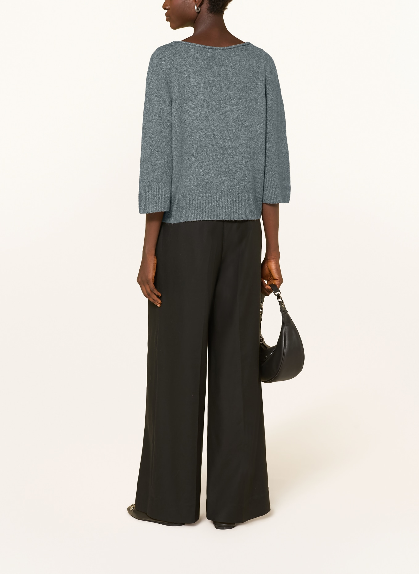 oui Pullover mit 3/4-Arm: GRAU