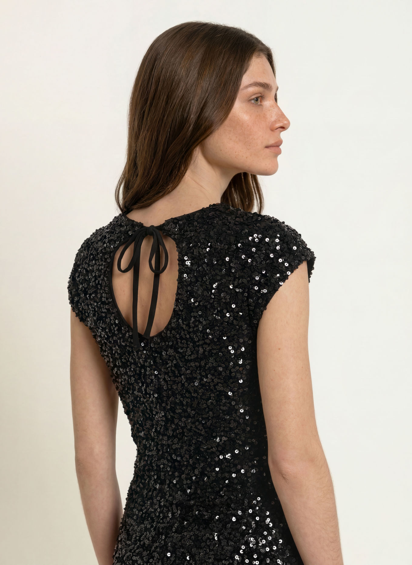 Princess GOES HOLLYWOOD Robe à paillettes et velours: NOIR