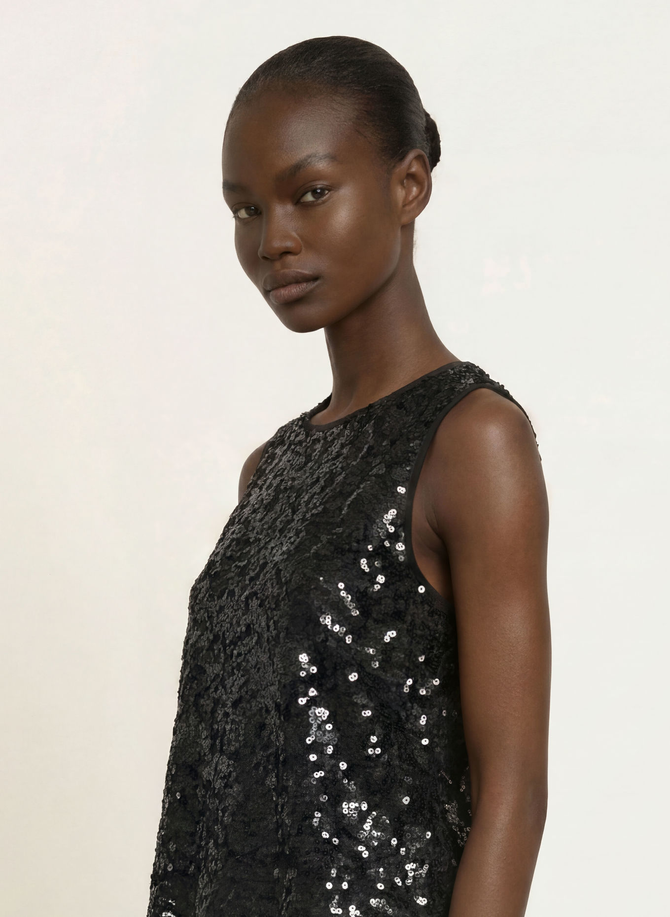 Princess GOES HOLLYWOOD Top en dentelle avec des paillettes: NOIR