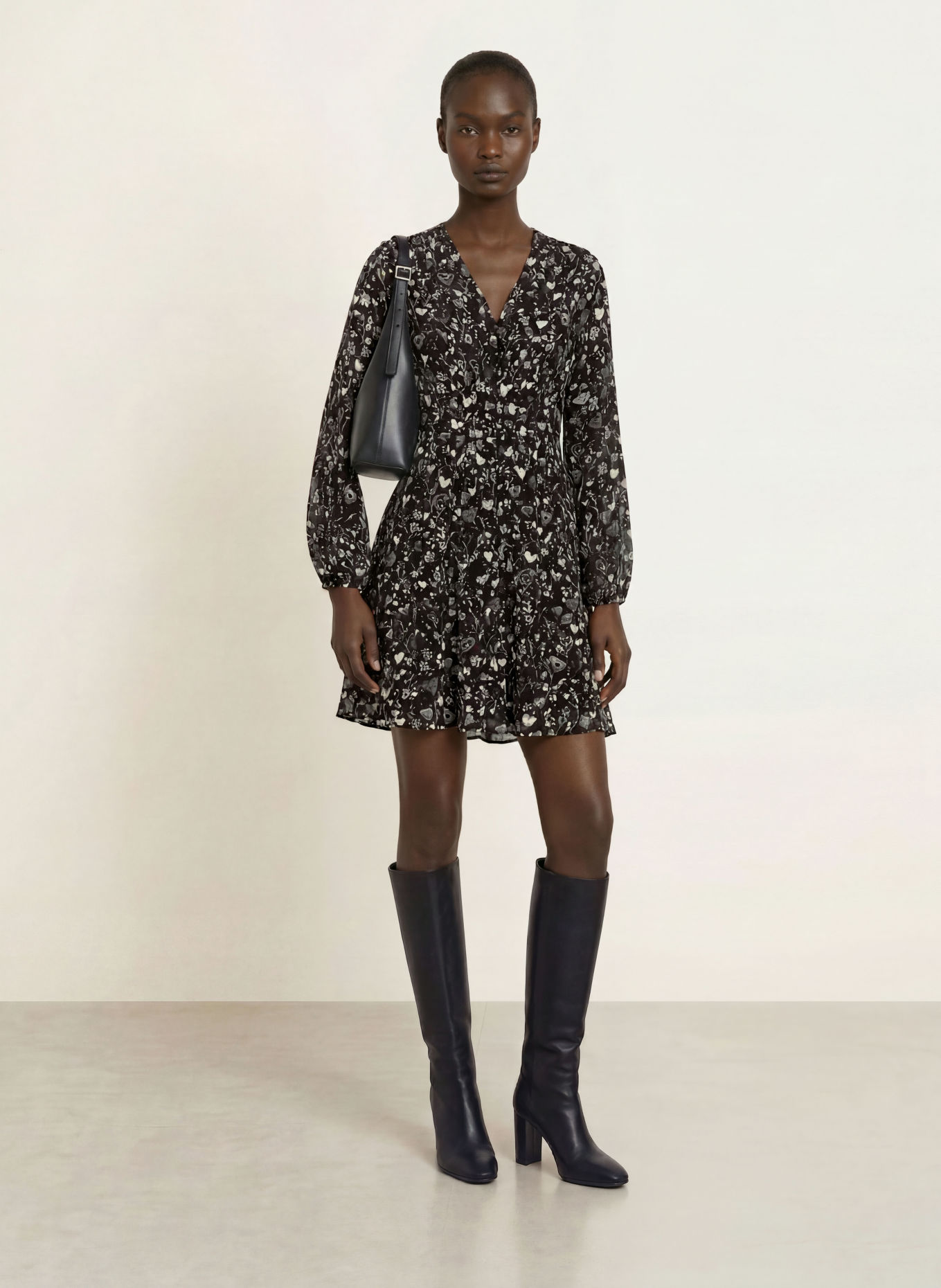 Princess GOES HOLLYWOOD Jurk: ZWART / WIT
