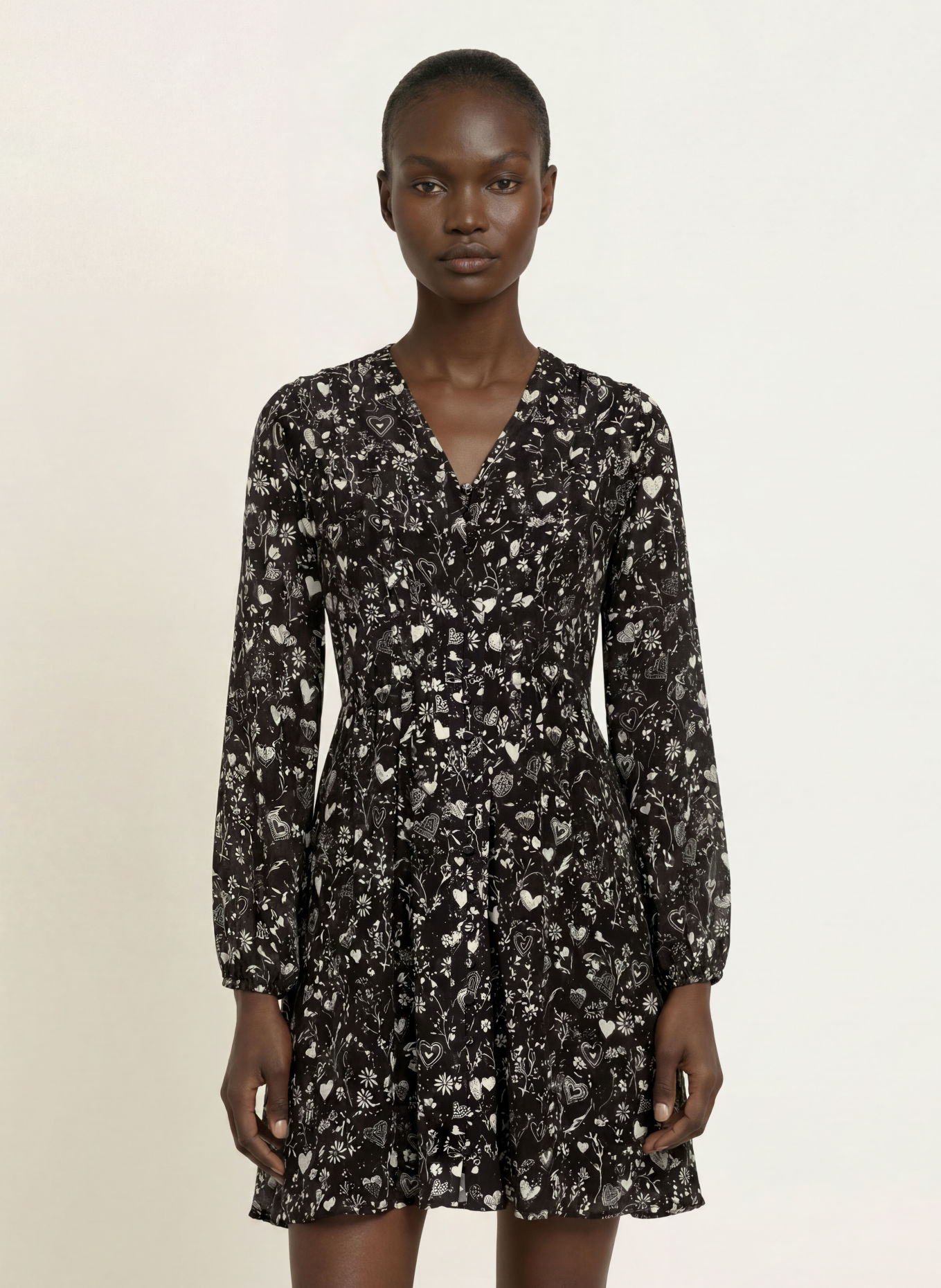 Princess GOES HOLLYWOOD Jurk: ZWART / WIT