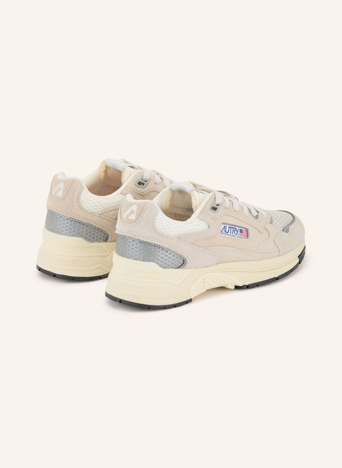 AUTRY Sneaker HYPERWAY LOW UM: BEIGE / SILBER / CREME