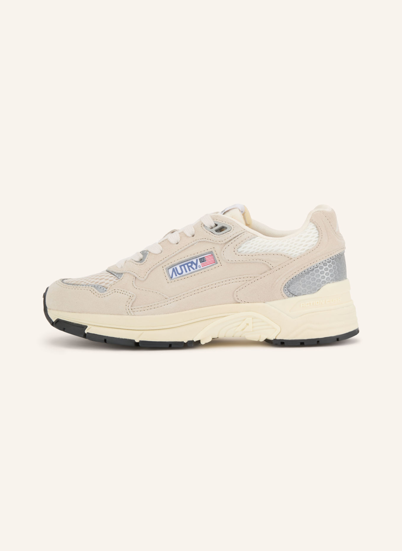 AUTRY Sneaker HYPERWAY LOW UM: BEIGE / SILBER / CREME